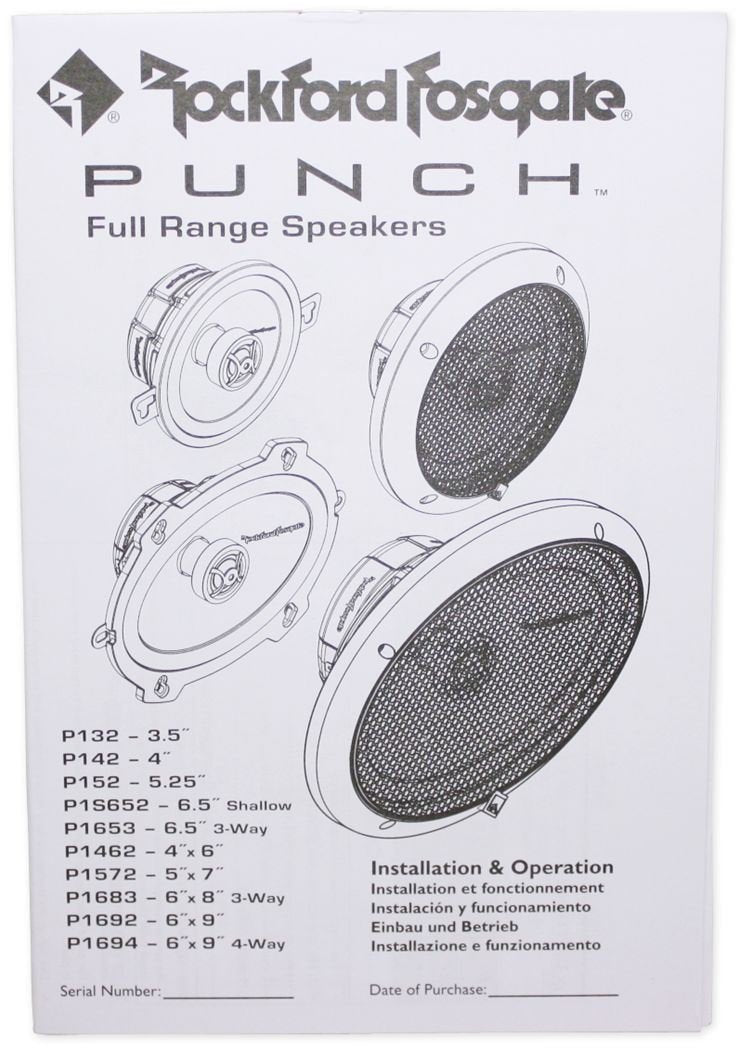 2 Pairs Of Rockford Fosgate P1683 130W 6