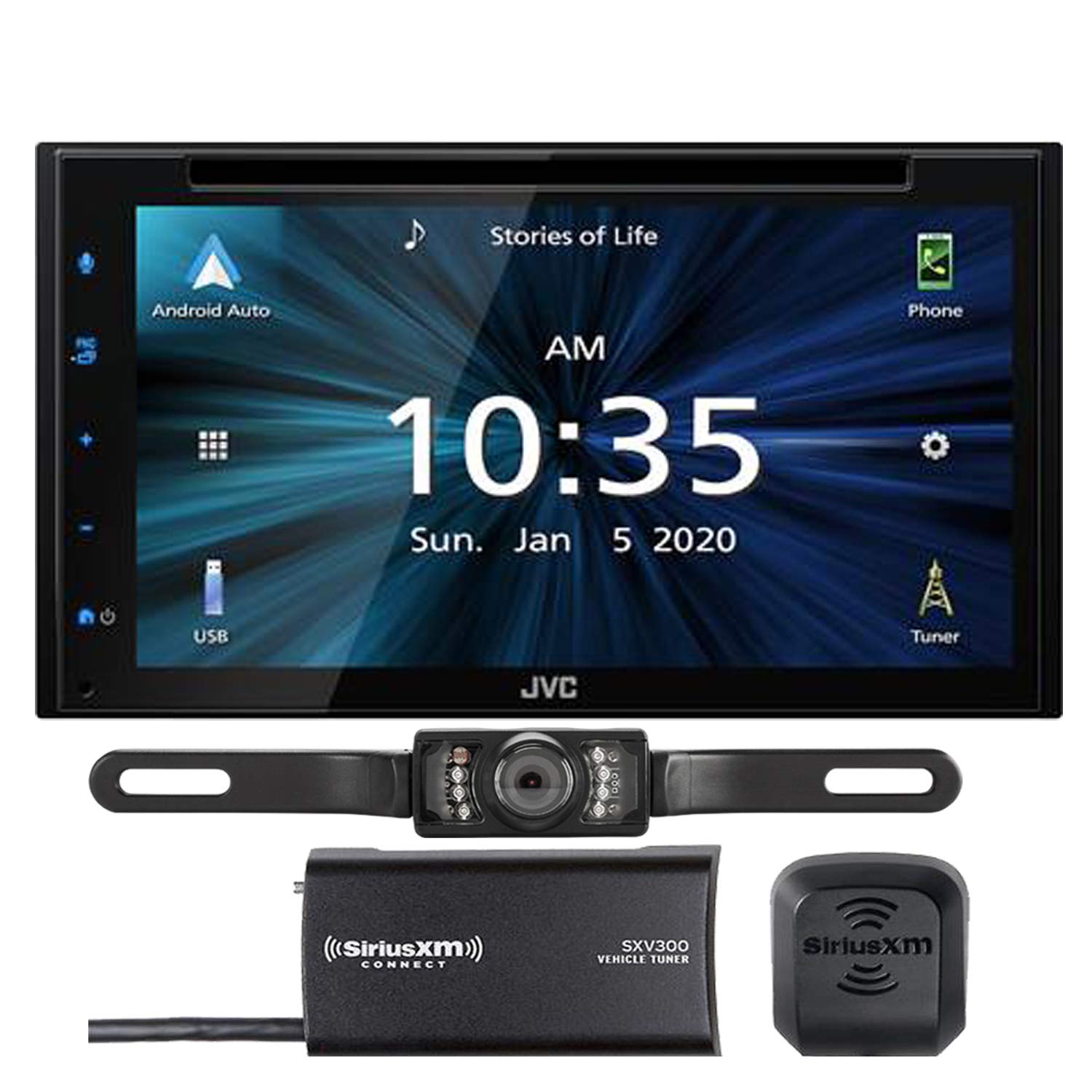 JVC KW-V660BT CarPlay Android Auto DVD/CD Player with 6.8