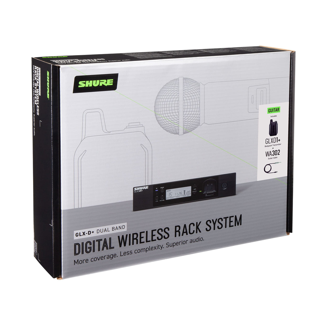 Shure GLXD14R+-Z3 Dual-Band Guitar Wireless Rack System