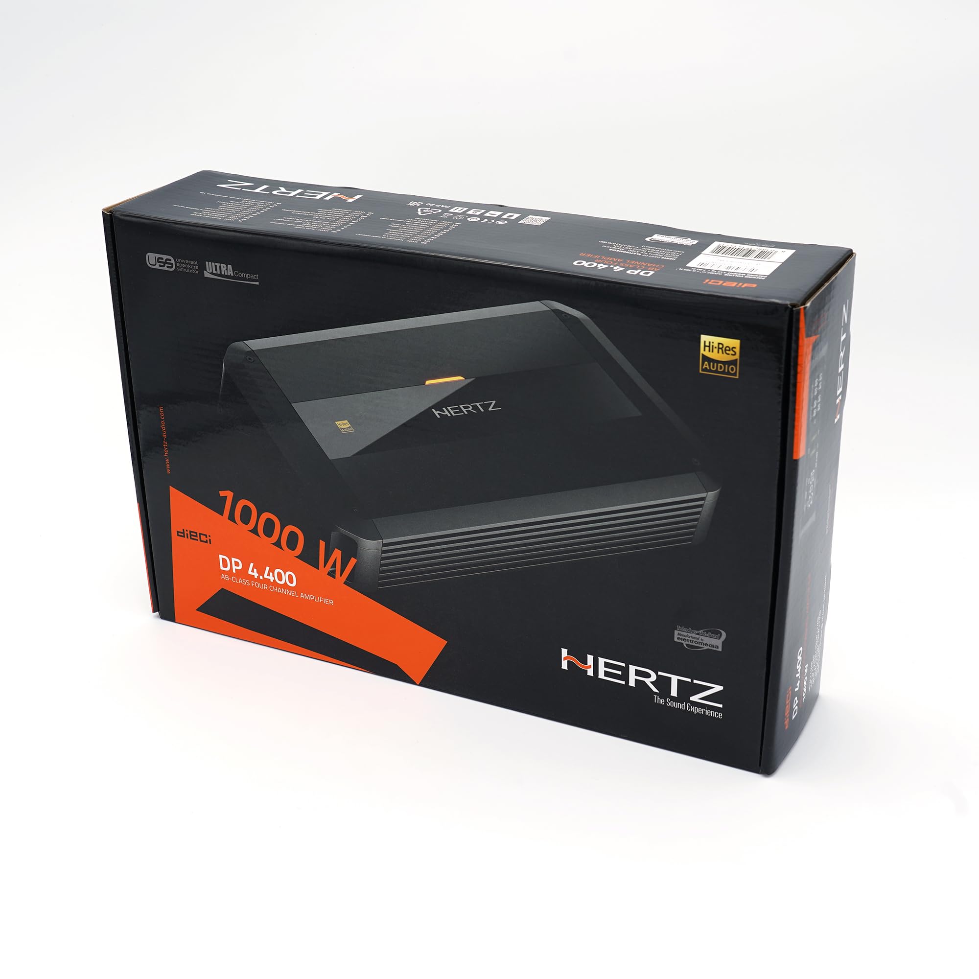 Hertz DP 4.400 AB-Class 4 Channel Amplifier 125 WRMS x 4 at 2Ω