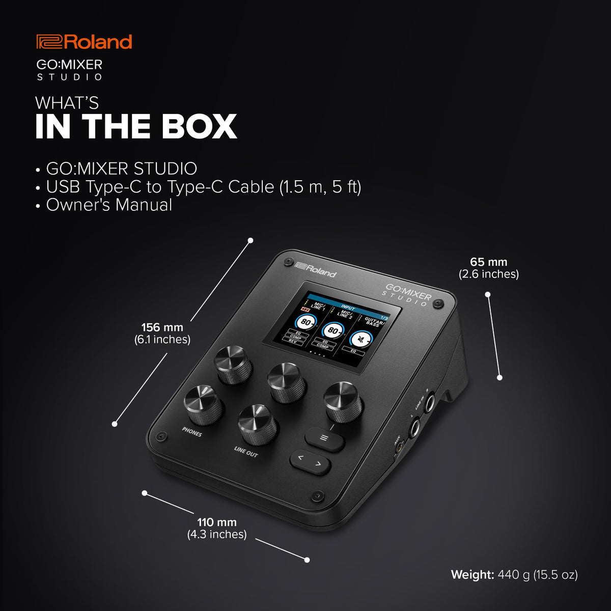 Roland GOMIXERST GO:MIXER STUDIO Audio Mixer