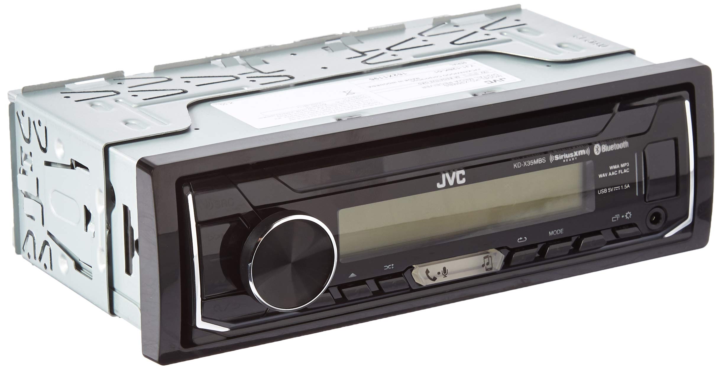 JVC KD-X35MBS Single DIN SiriusXM Bluetooth in-Dash Digital Media Marine Stereo Receiver w/Pandora Control