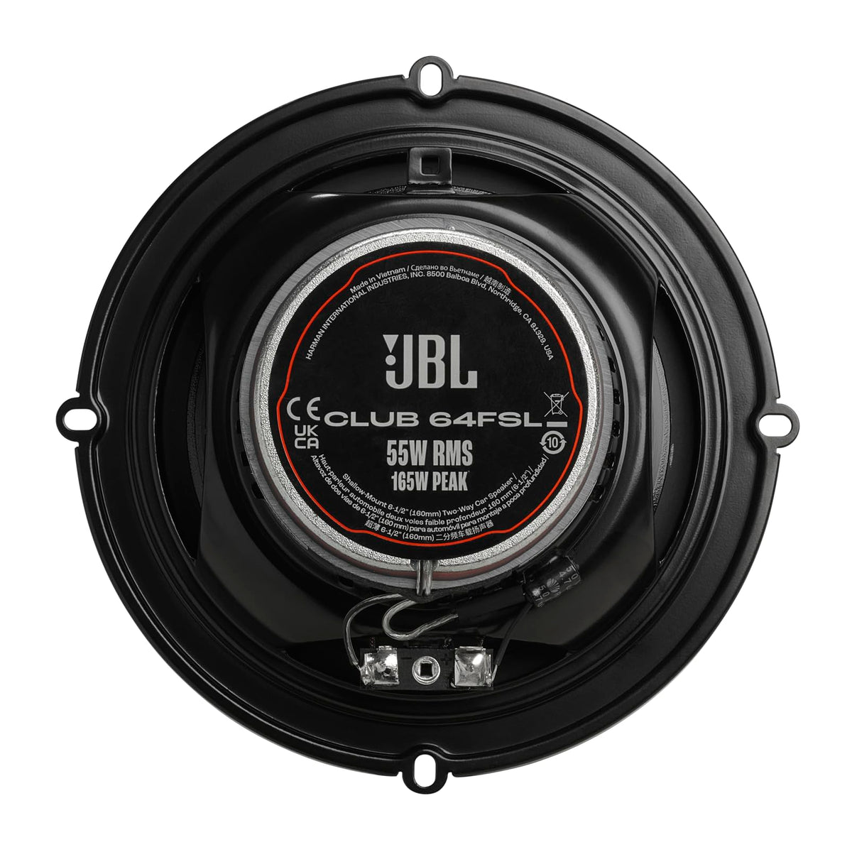 JBL Club 64FSL 6.5" Shallow-Mount 2-Way Car Speakers