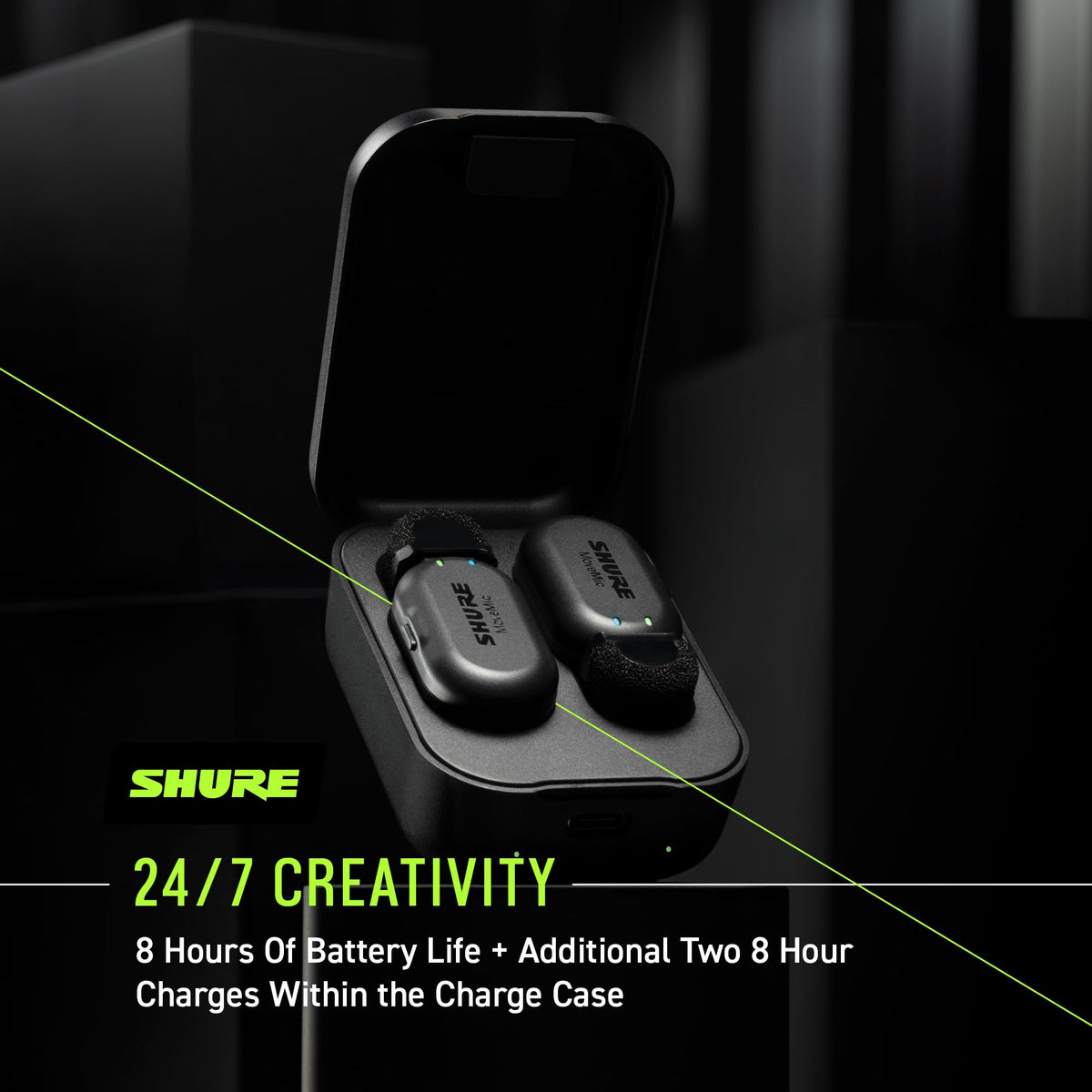 Shure MV-TWO-Z7 MoveMic Two Wireless Lavalier Mics