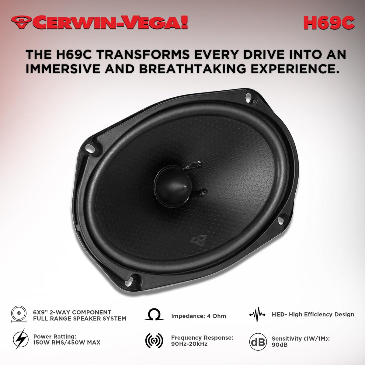 Cerwin-Vega H69C 6×9" 2-Way Component Speaker Set
