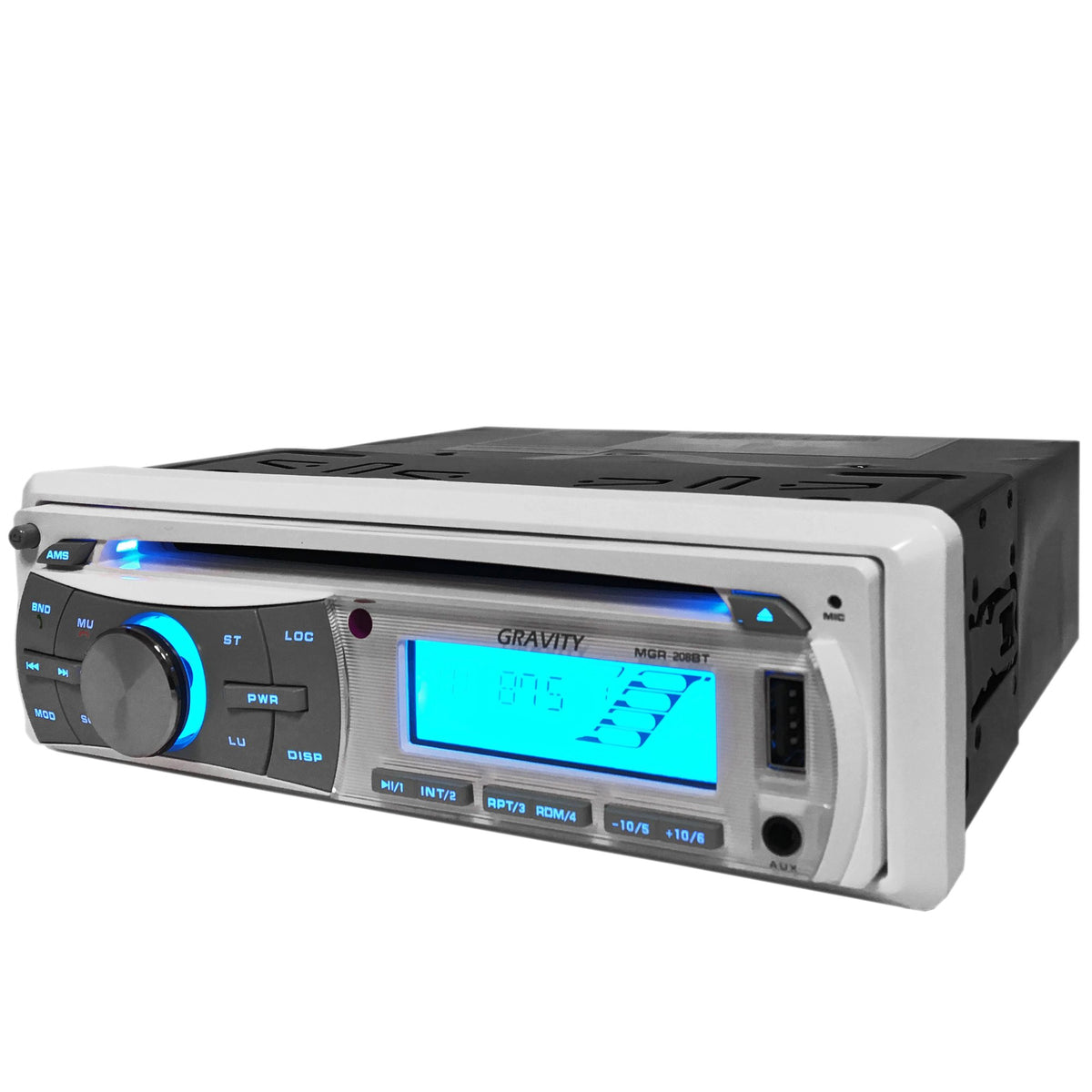 Gravity MGR-208BT Single DIN Marine CD Receiver with Bluetooth
