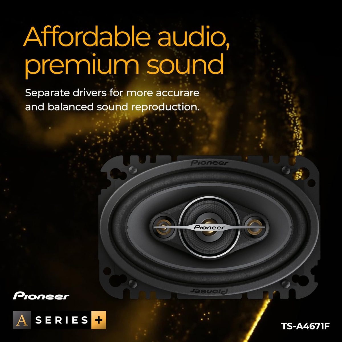 Pioneer TS-A4671F 4" x 6" 4-Way Coaxial Speakers