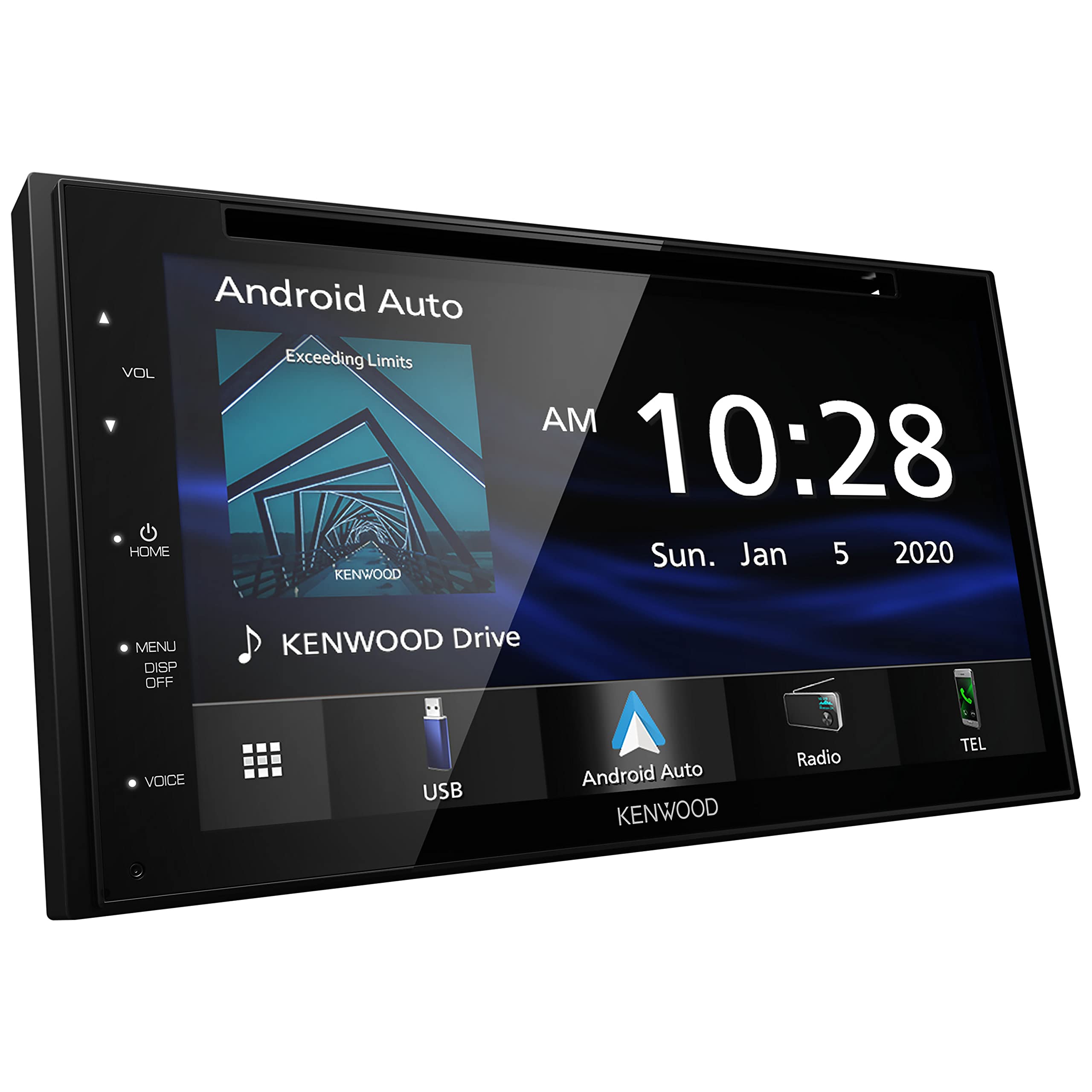 KENWOOD DDX5707S Double Din DVD Car Stereo with Apple Carplay and Android Auto, 6.8 Inch Touchscreen, Bluetooth, Backup Camera Input, Subwoofer Out
