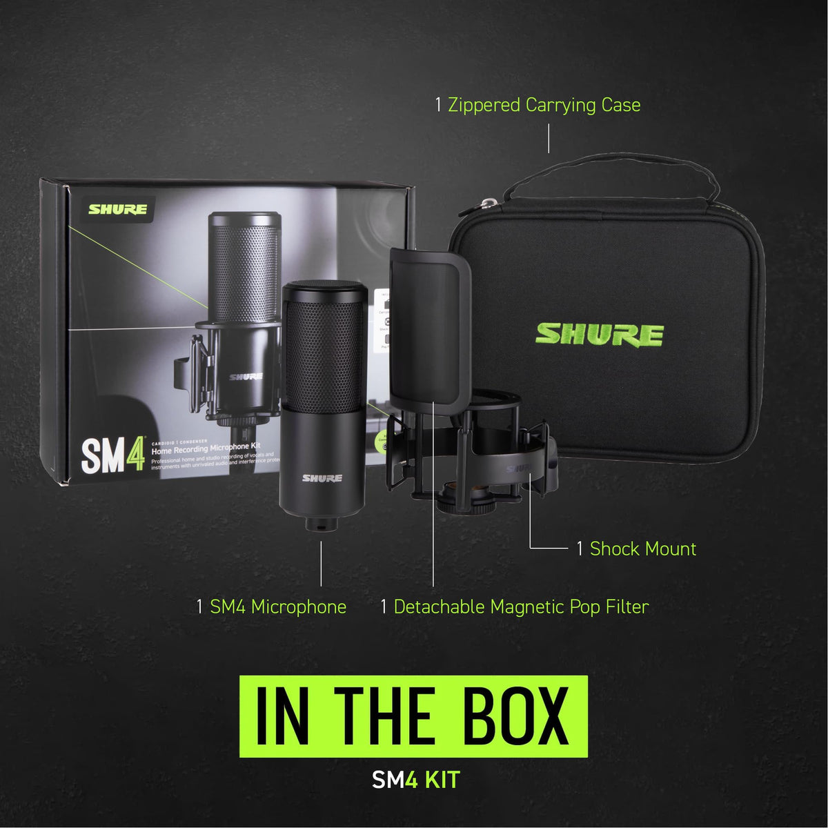 Shure SM4-K-KIT Studio Condenser Microphone Kit