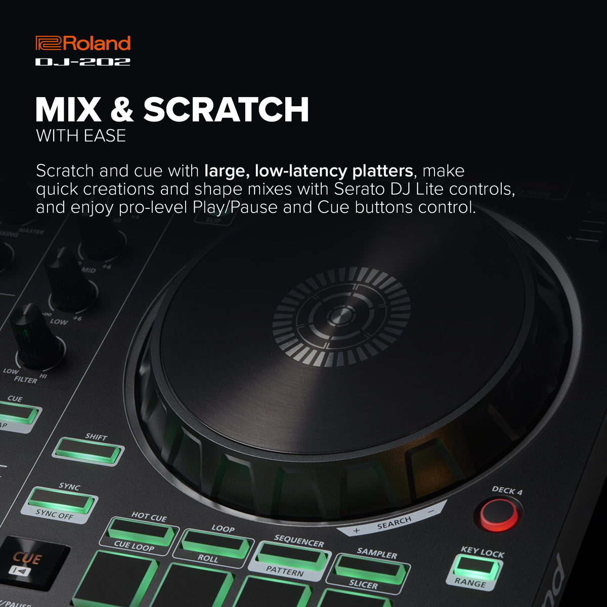 Roland DJ-202 Compact 2-Channel DJ Controller