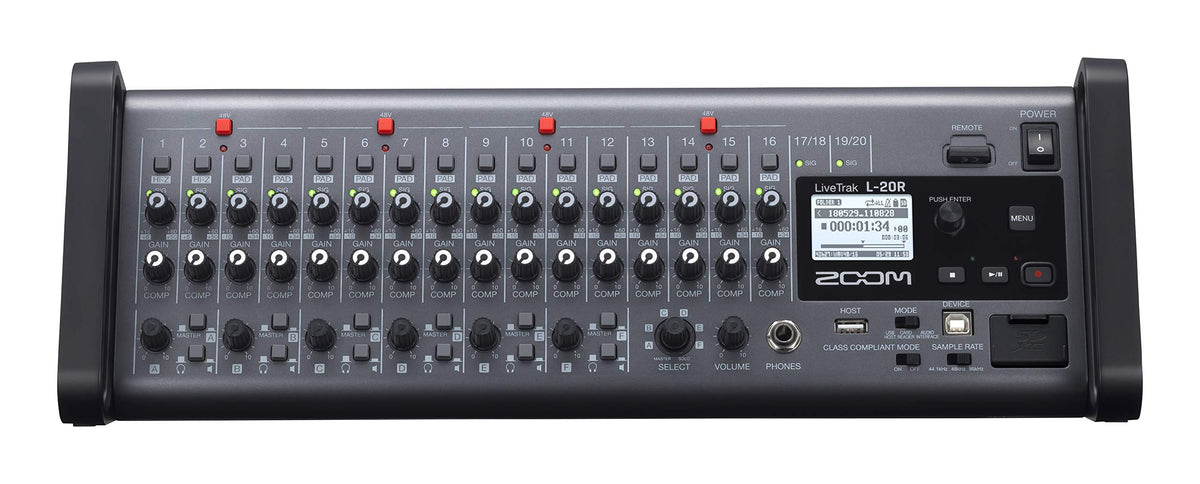Zoom L-20R Rackmount Digital Mixer/Multitrack Recorder