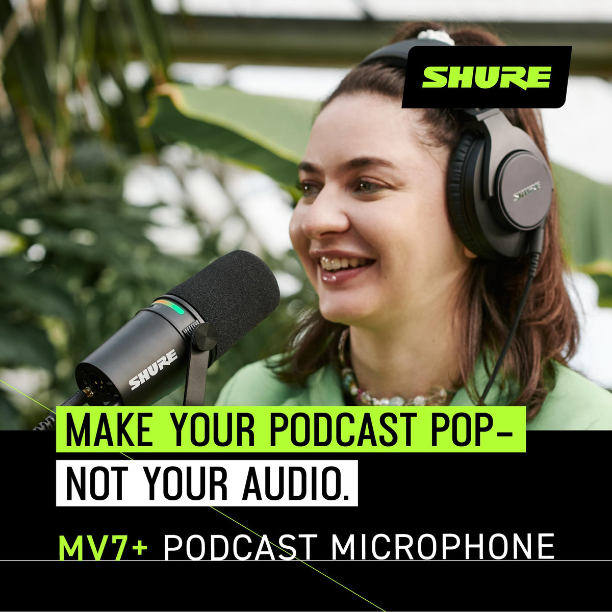 Shure MV7+K Dynamic USB-C/XLR Podcast Microphone