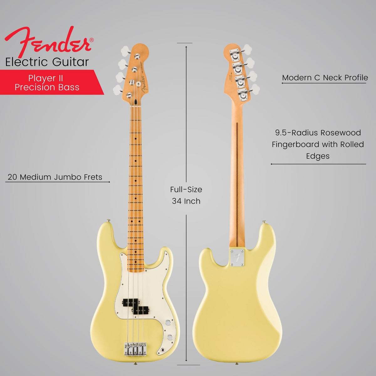 Fender 0140472561 Player II Precision Bass Guitar