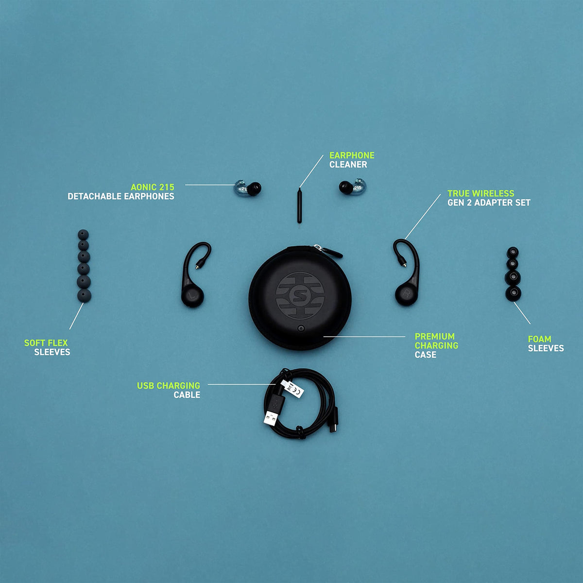 Shure SE21DYBL+TW2 AONIC 215 Gen 2 Wireless Earbuds