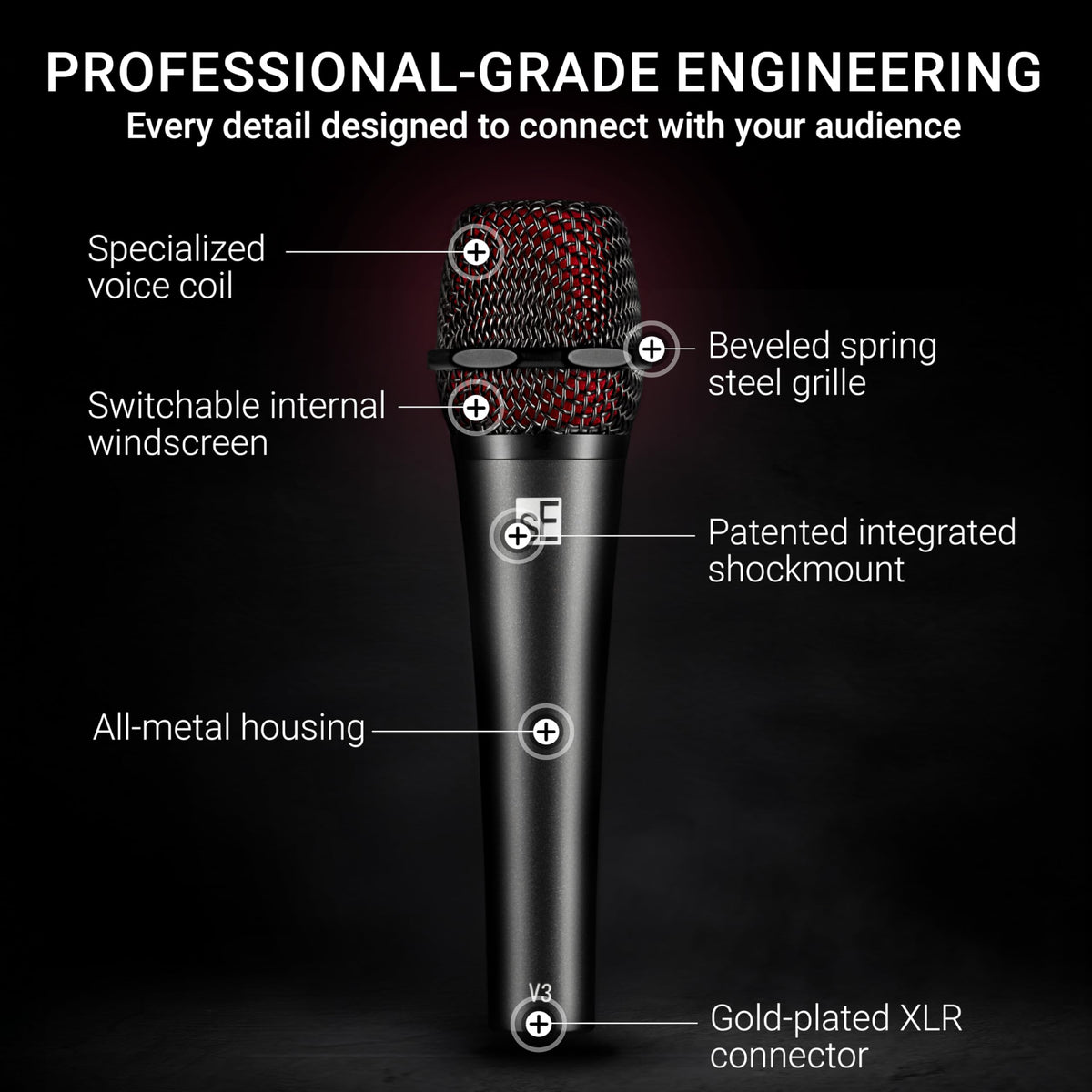 sE Electronics V3 Dynamic Cardioid Vocal Microphone