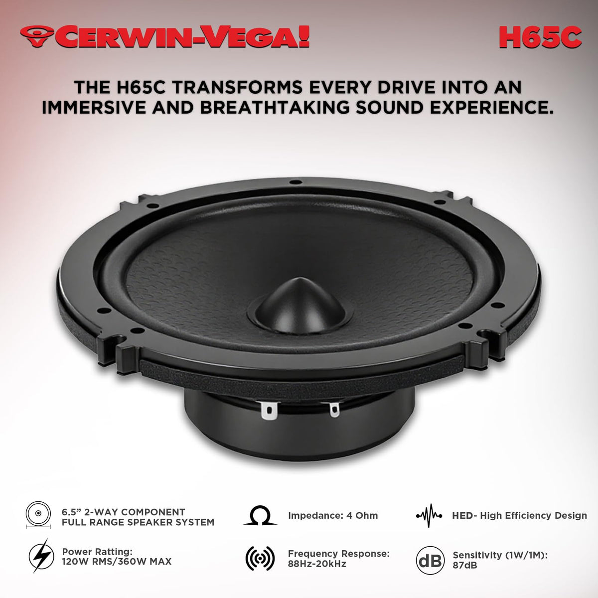Cerwin-Vega H65C 6.5" 2-Way Component Speaker Set