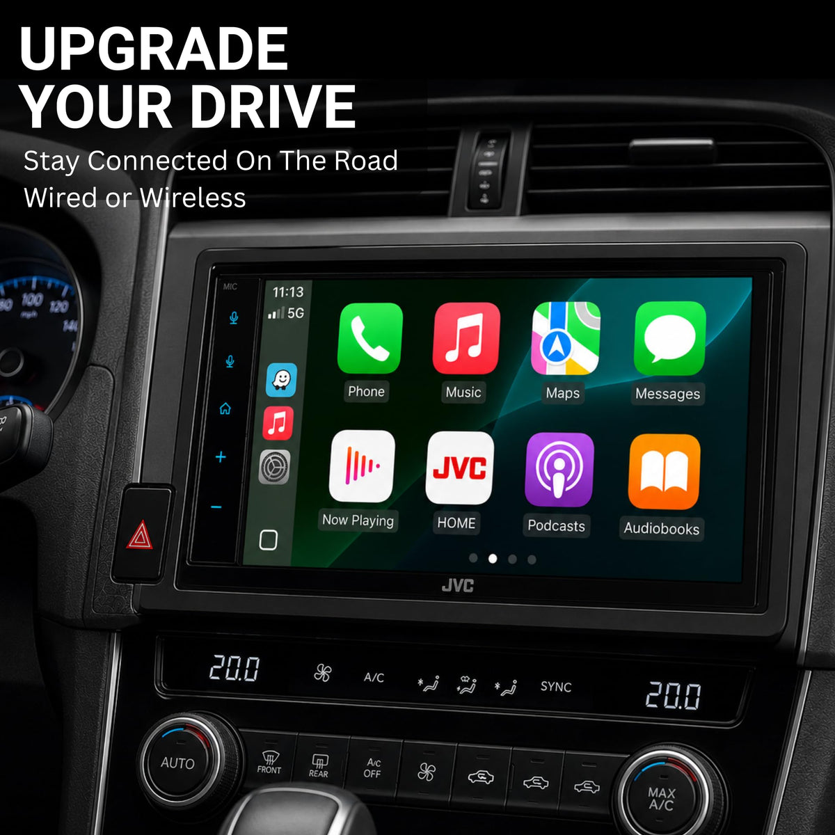 JVC KW-M690BW Double-DIN 6.8" Wireless CarPlay Receiver