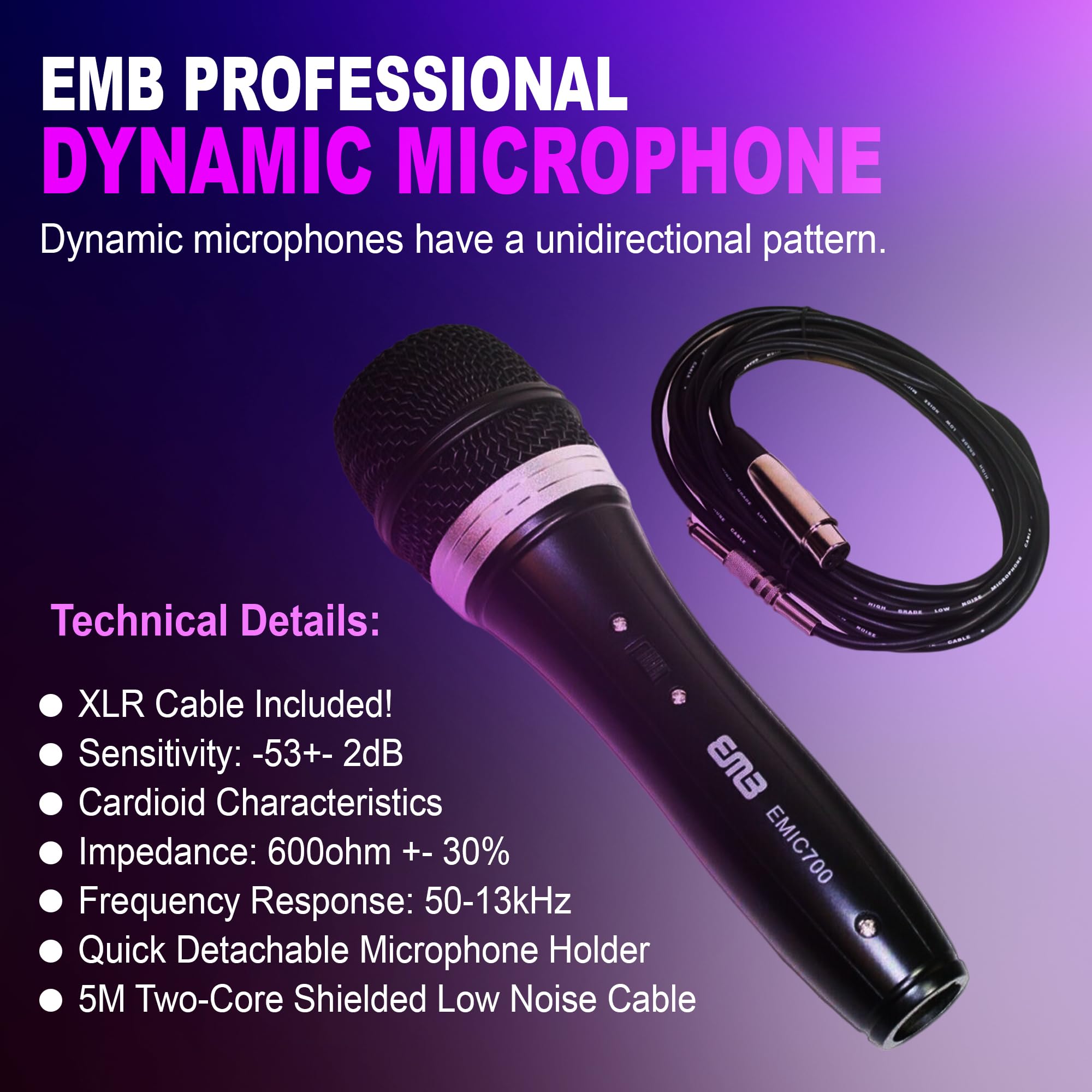 Mackie ShowBox All-in-One Battery Powered Performance Rig with Bluetooth Bundle with Pro 16AWG XLR Mic Cable & Professional Dynamic Microphone - Ultimate Live Sound