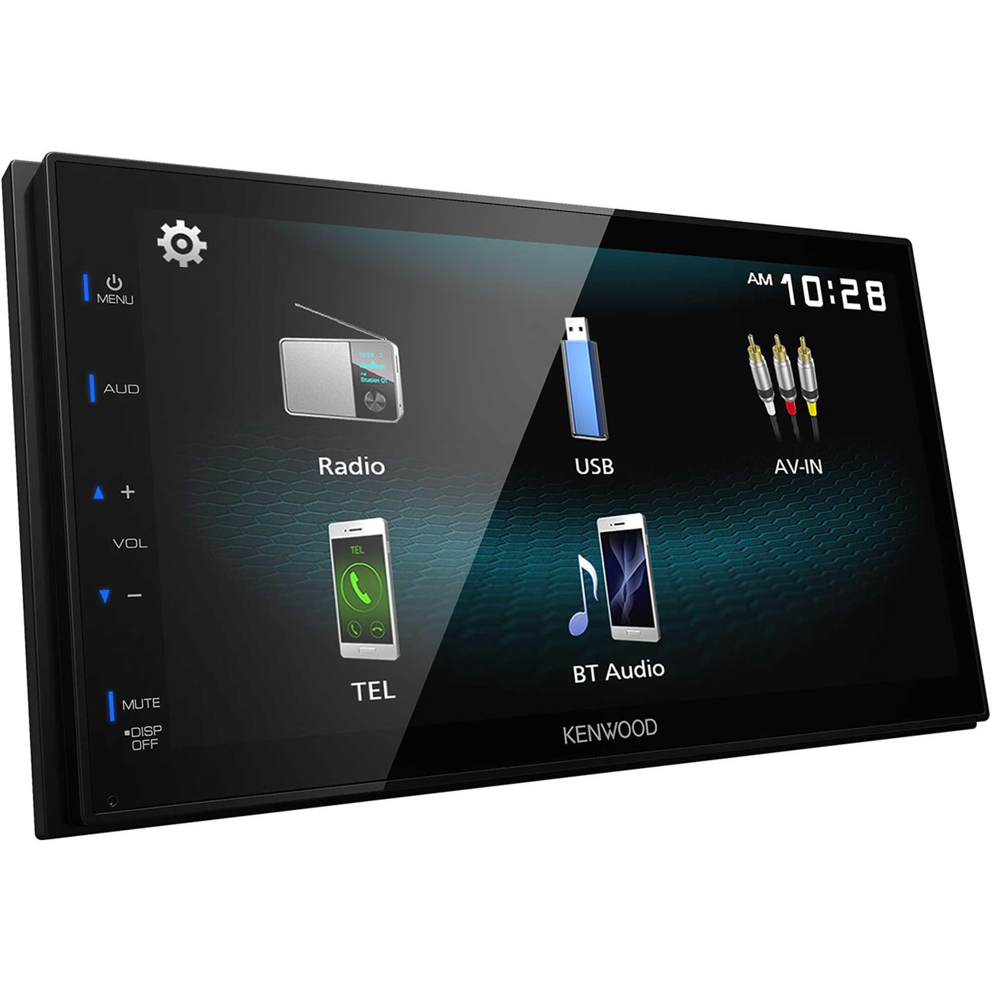 KENWOOD DMX129BT 6.8 Inch LCD Touchscreen Digital Media Car Stereo, Bluetooth Audio and Hands Free Calling, Double Din | Plus KENWOOD CMOS-230LP Universal Backup Camera