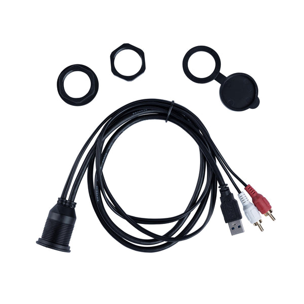 Memphis MXUSBA Round AUX/USB Panel-Mount Port