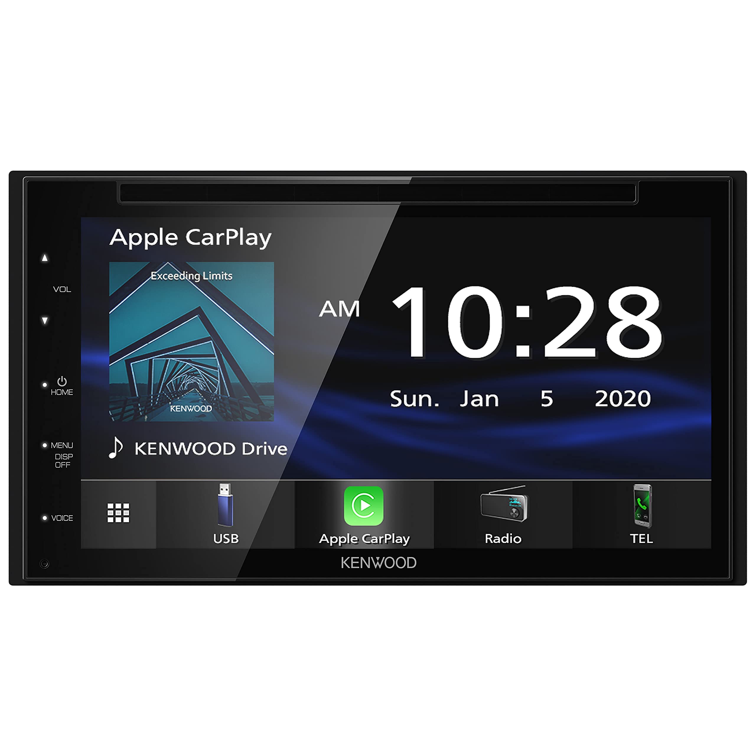 KENWOOD DDX5707S Double Din DVD Car Stereo with Apple Carplay and Android Auto, 6.8 Inch Touchscreen, Bluetooth, Backup Camera Input, Subwoofer Out