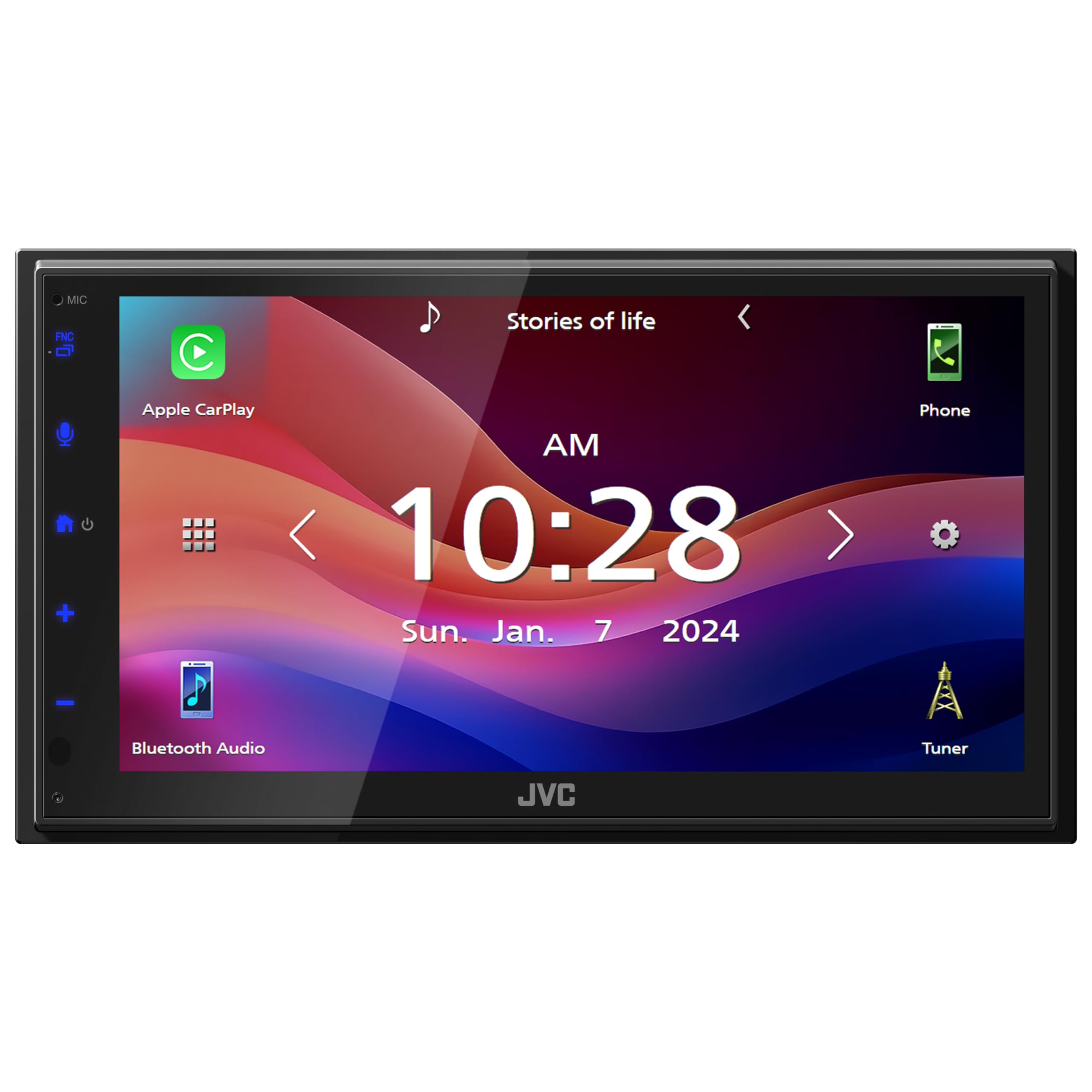 JVC KW-M595BT Digital Car Stereo (50W x 6-Ch), Apple CarPlay & Android Auto Compatible, Bluetooth-Enabled Head Unit with 6.8