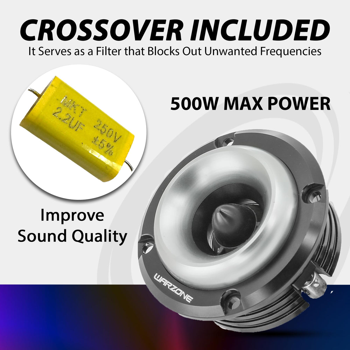 Warzone WZ20TW 2.88" Super Tweeter Speakers (Pair)