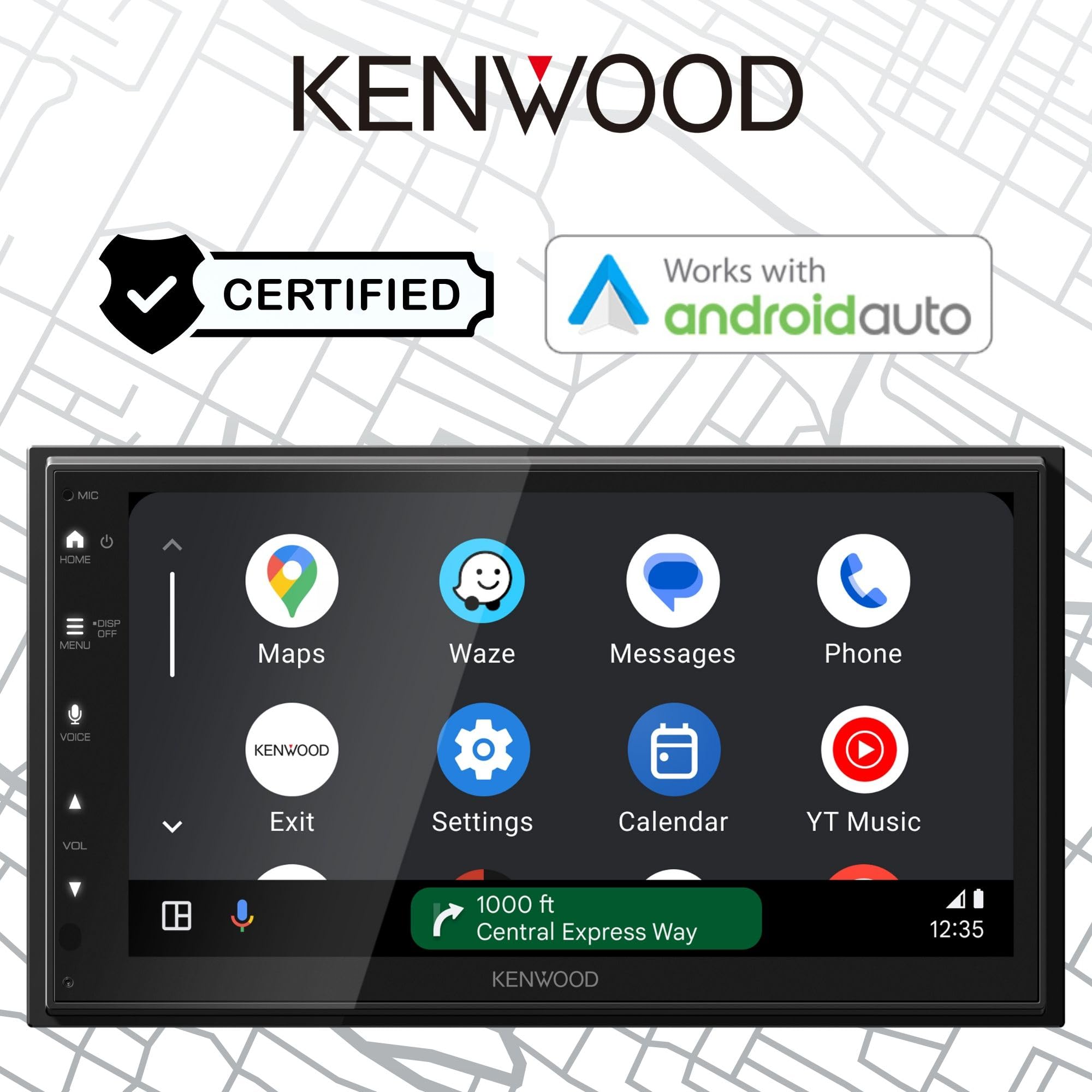 KENWOOD DMX4710S Digital Car Stereo (50W x 6-Ch), Apple CarPlay & Android Auto Compatible, Bluetooth-Enabled Head Unit with 6.8