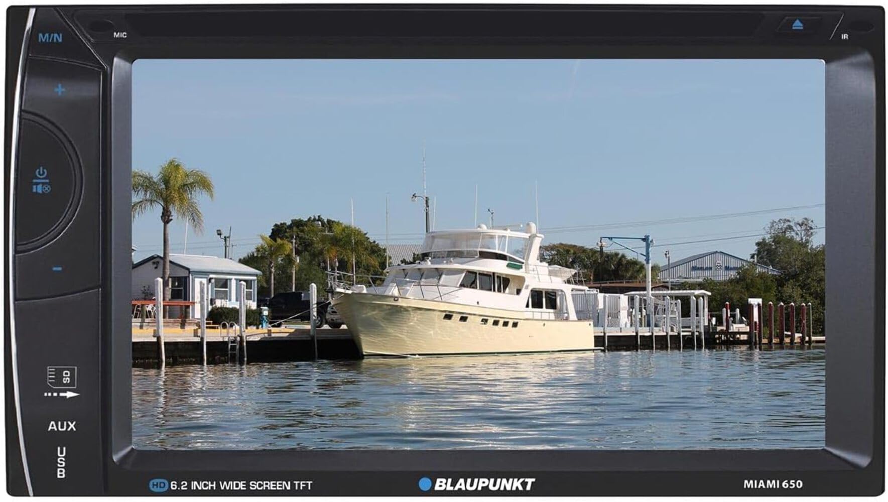 Blaupunkt Miami 650 Bluetooth Car Stereo with Android Auto/Apple CarPlay - Double DIN, AM/FM Radio, DVD/CD Player, USB, SD Card, AUX in, Multi-Color Illumination (Mirror Link Connection)
