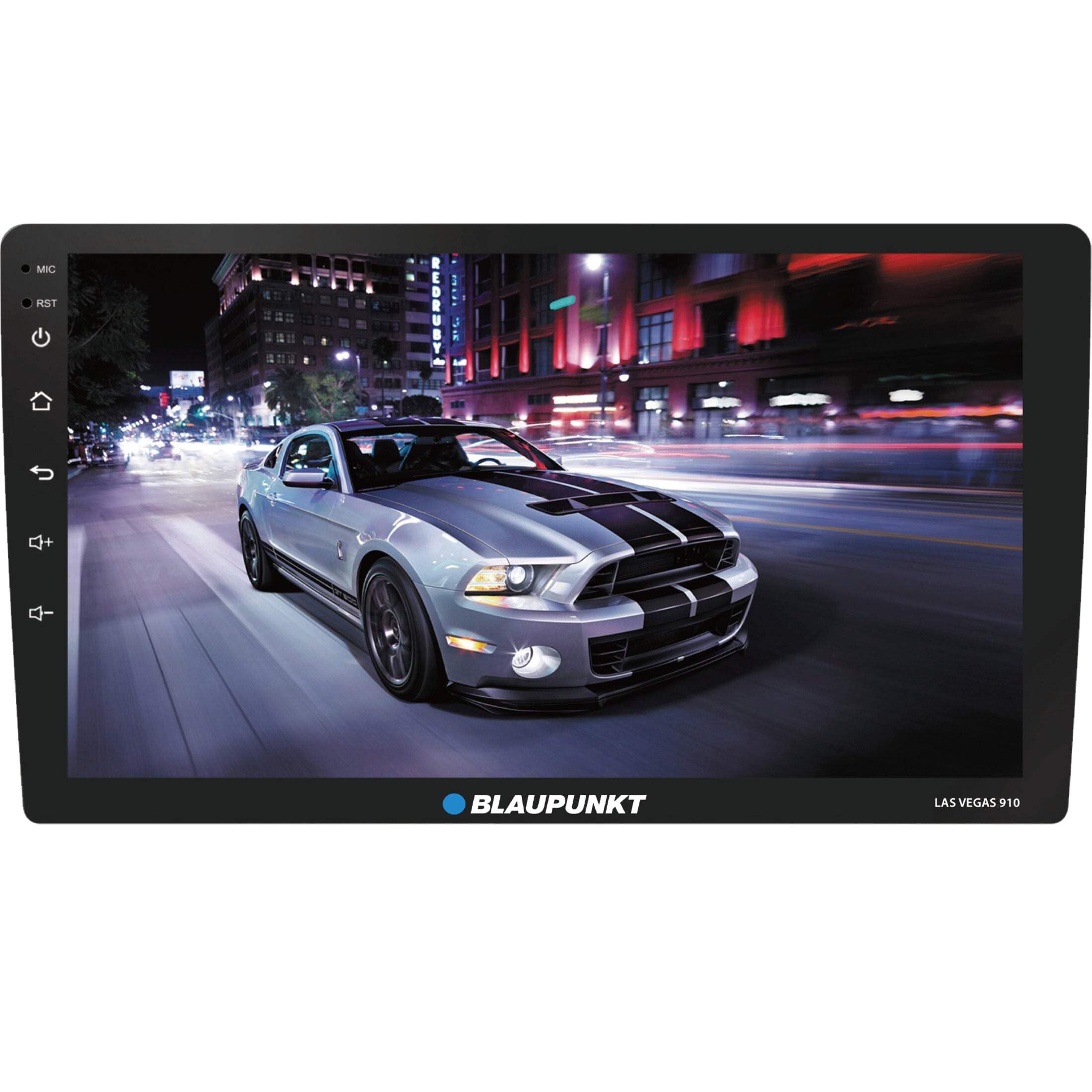 BLAUPUNKT LASVEGAS910 Car Multimedia Din Size Chassis 10.1-inch QLED 2.5D Touch Screen Panel Quad Core 2.0GHz Processor Supports Apple CarPlay Android Built-in WiFi Bluetooth GPS Navigation