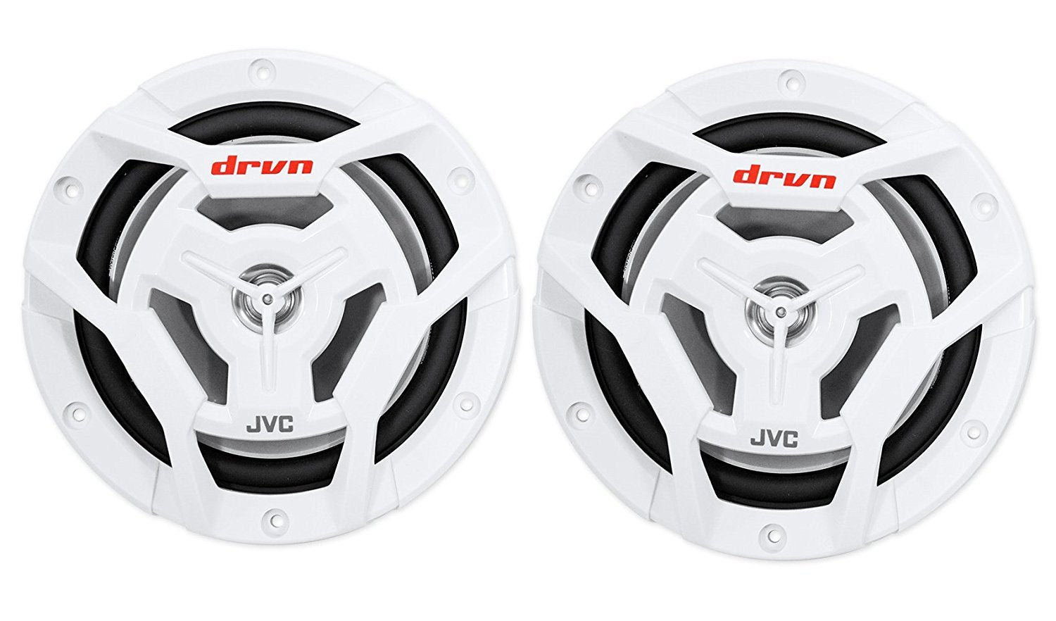JVC KD-X33MBS Mechless Bluetooth Marine Radio and Two Pairs of JVC CS-DR6201MW 6.5