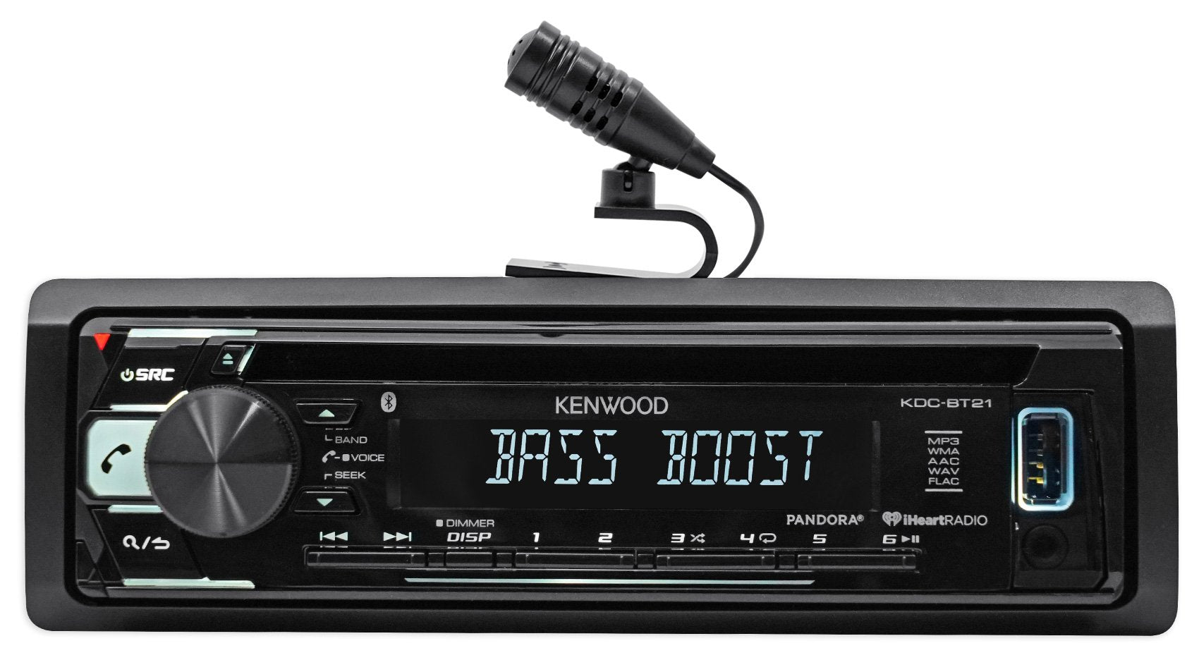 Kenwood KDC-BT21 in-Dash 1-DIN CD/MP3 Car Stereo Receiver with Bluetooth and Front USB Input