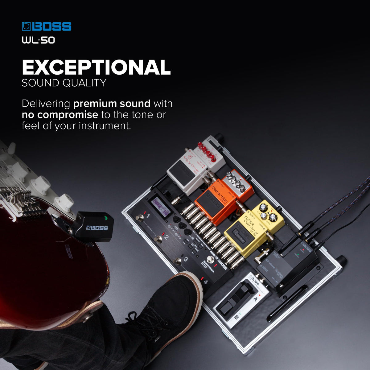 BOSS WL-50 Pedalboard Wireless Instrument System