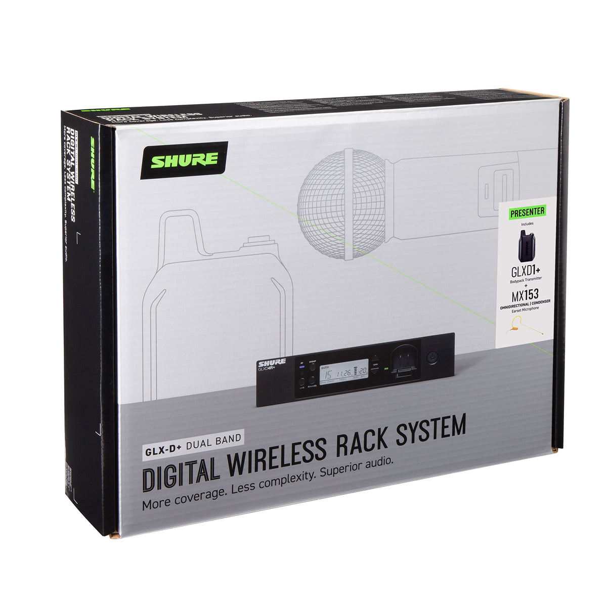 Shure GLXD14R+/MX53-Z3 Digital Wireless Rack System
