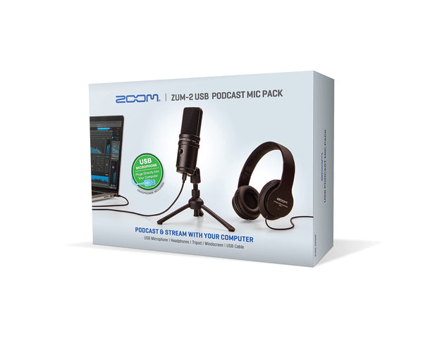 Zoom ZUM-2PMP USB Podcast Microphone Pack