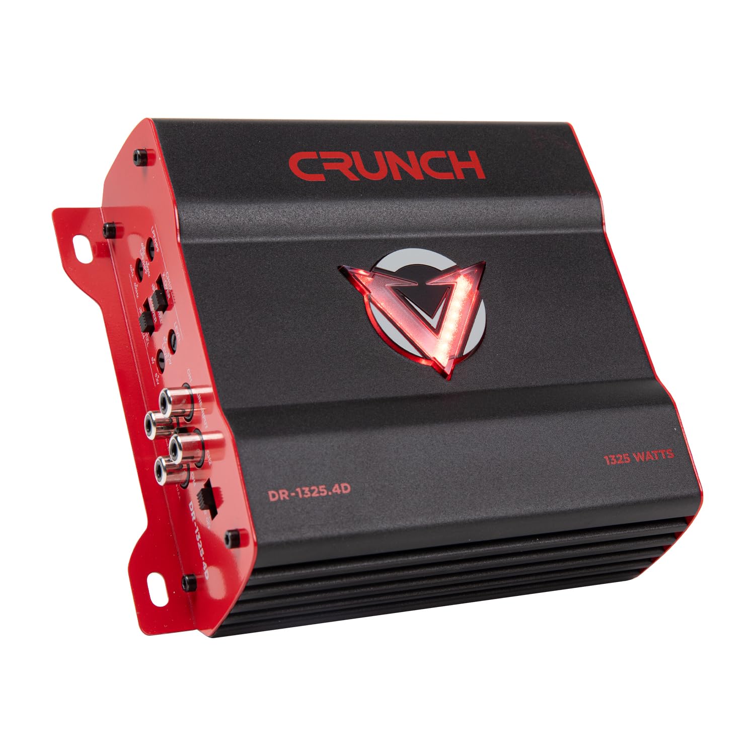 Crunch DR-1325.4D V-Drive 1325W 4-Channel Car Audio Amplifier - Class D, QTD Cooling, LED VU-Meter, Adjustable Crossovers, Multiple Operation Modes