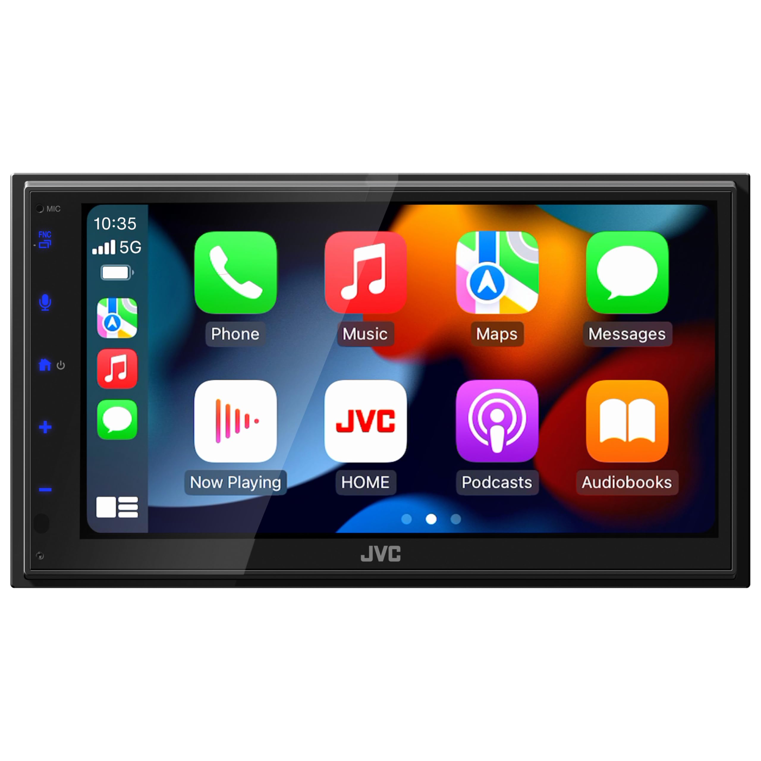 JVC KW-M590BT Single Din/Double Din Car Stereo (50W x 4-Ch), L-Shaped Chassis Fits Most Cars, Large 6.8