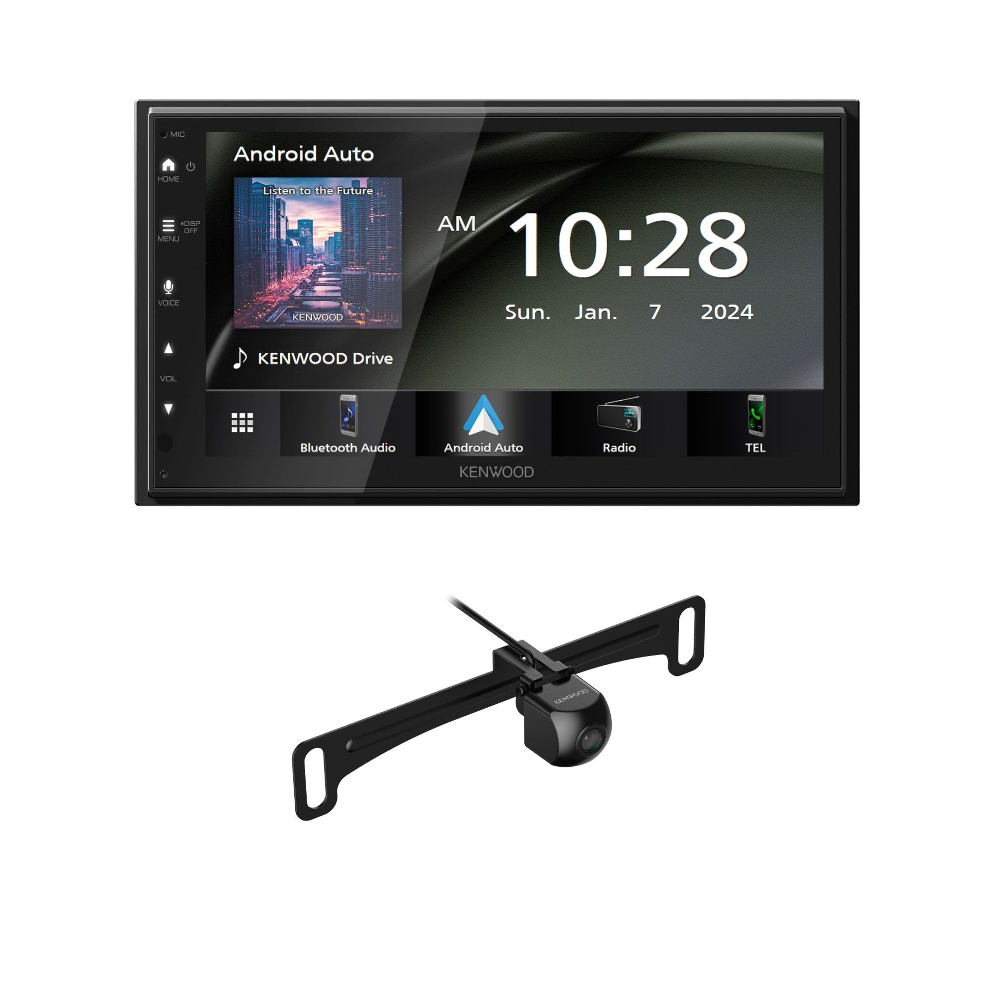 KENWOOD DMX4710S Digital Car Stereo (50W x 6-Ch), Apple CarPlay & Android Auto Compatible, Bluetooth-Enabled Head Unit with 6.8