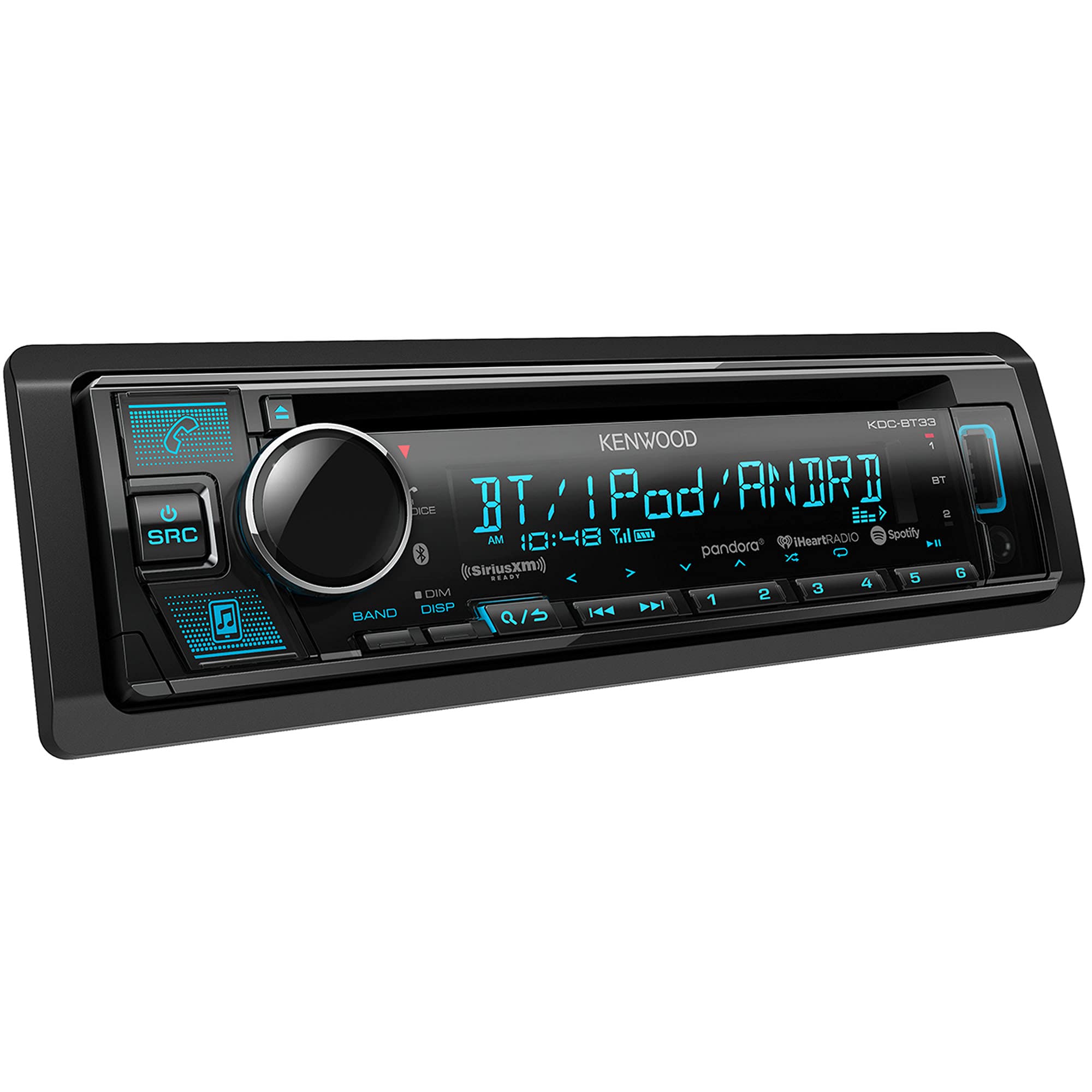 Kenwood KDC-BT33 Single Din CD Audio Receiver with Bluetooth