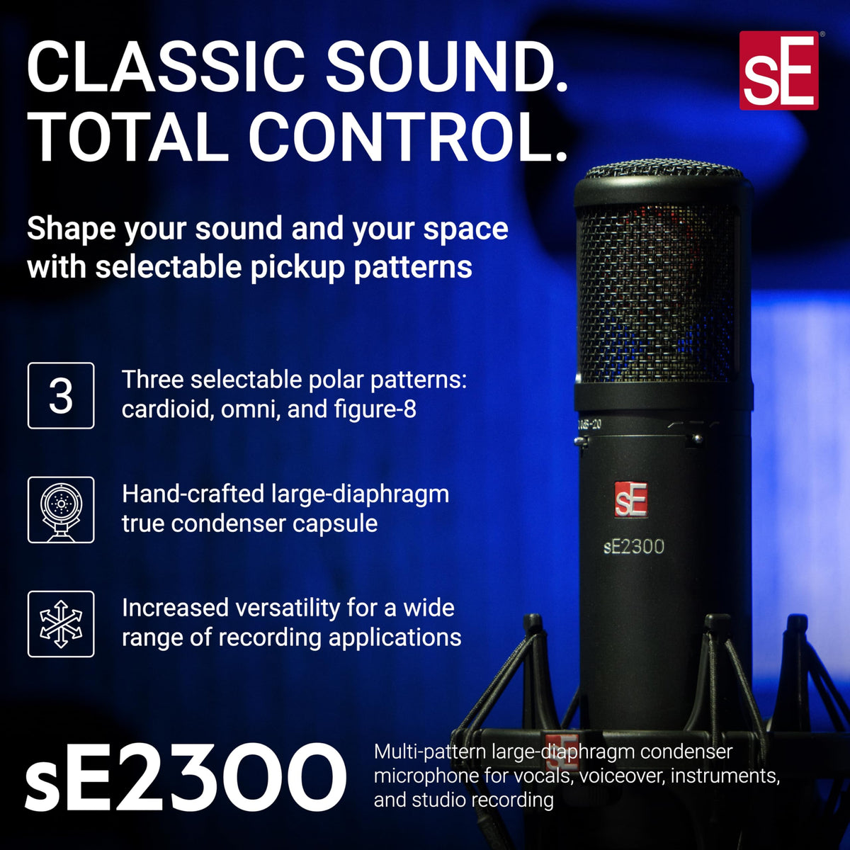 sE Electronics sE2300 Multi-Pattern Condenser Microphone