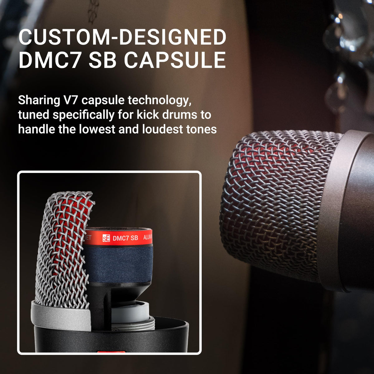 sE Electronics V KICK BLACK Dynamic Kick Drum Microphone