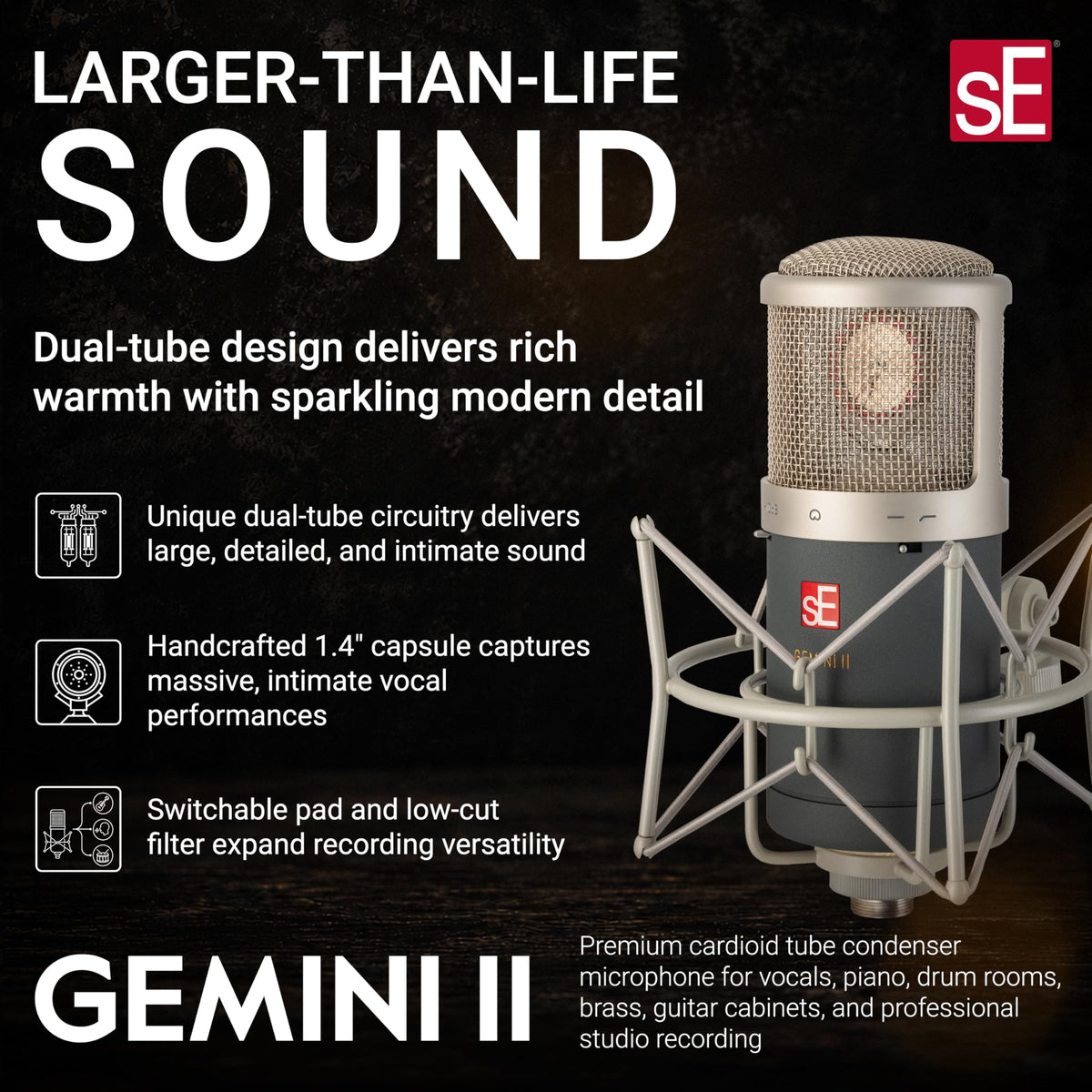 sE Electronics GEMINI II Dual-Tube Condenser Microphone
