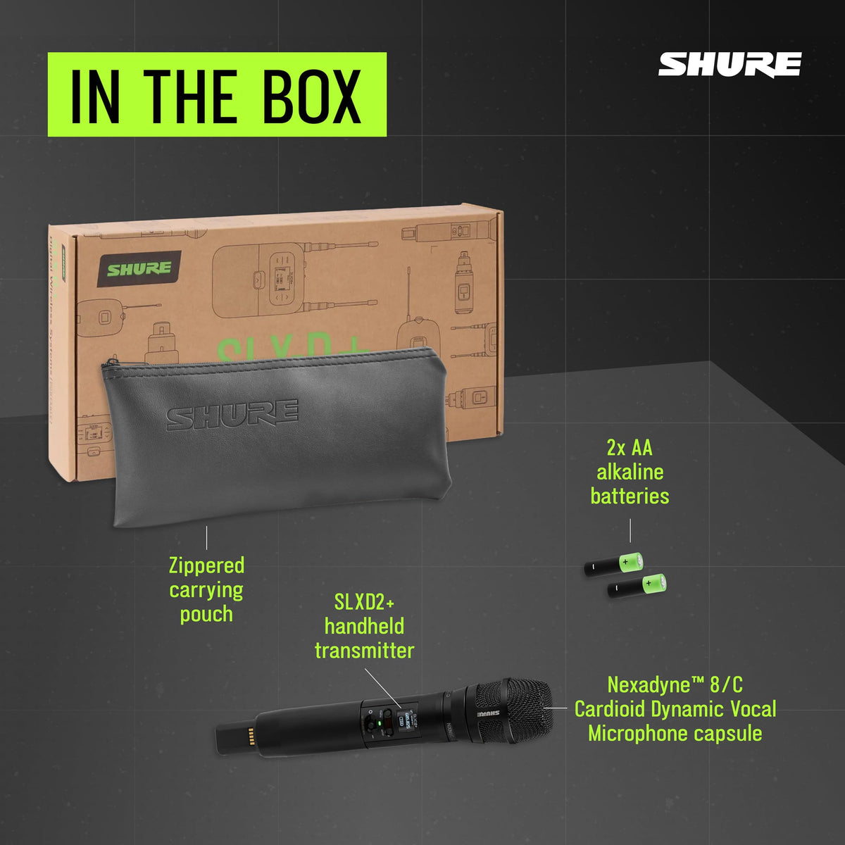 Shure SLXD2+/N8C Wireless Handheld Transmitter