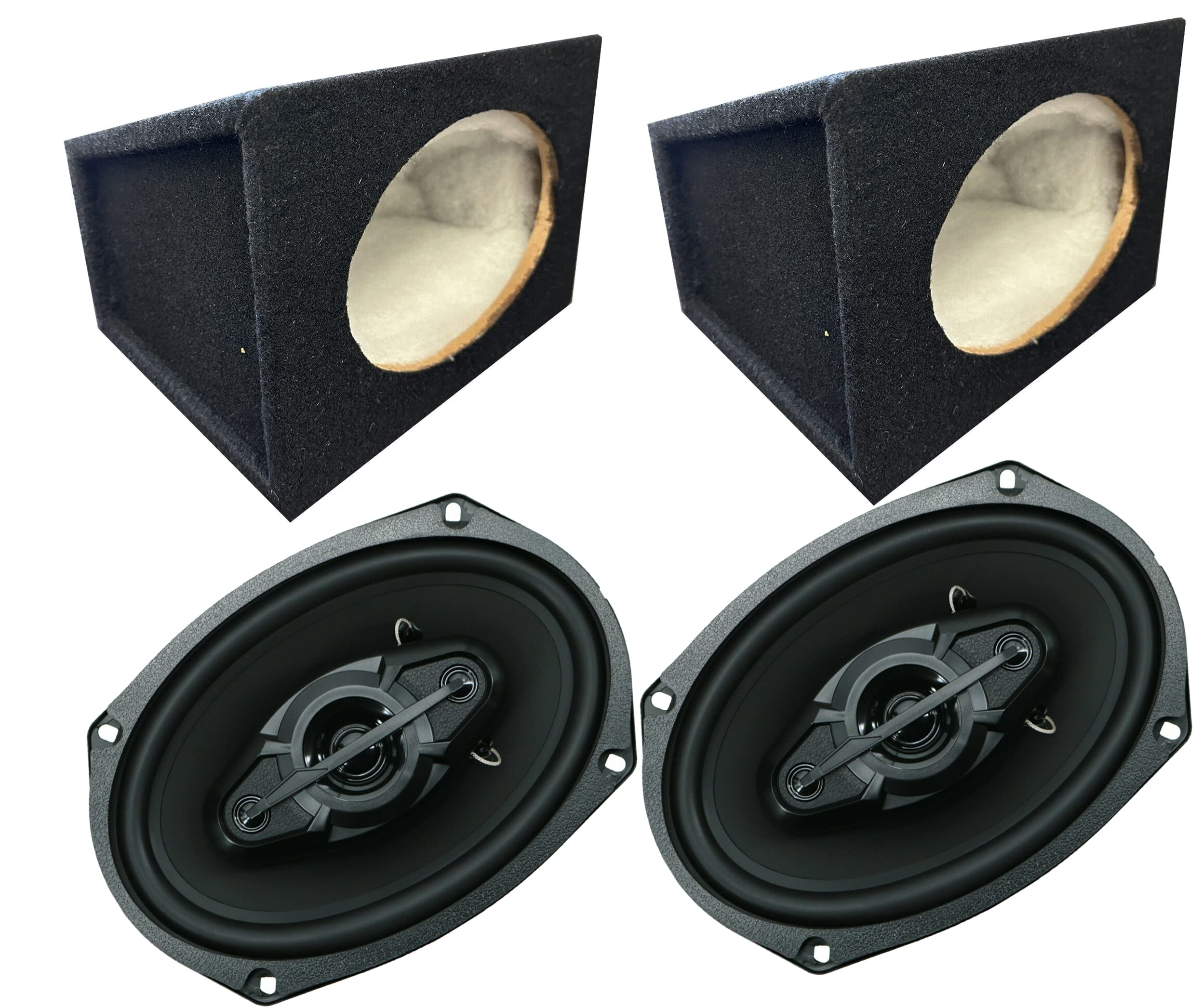 Gravity 1600W 6x9 Car Truck Competition Speaker Pair + 2X S1 6x9 Car Truck Van Speaker Box