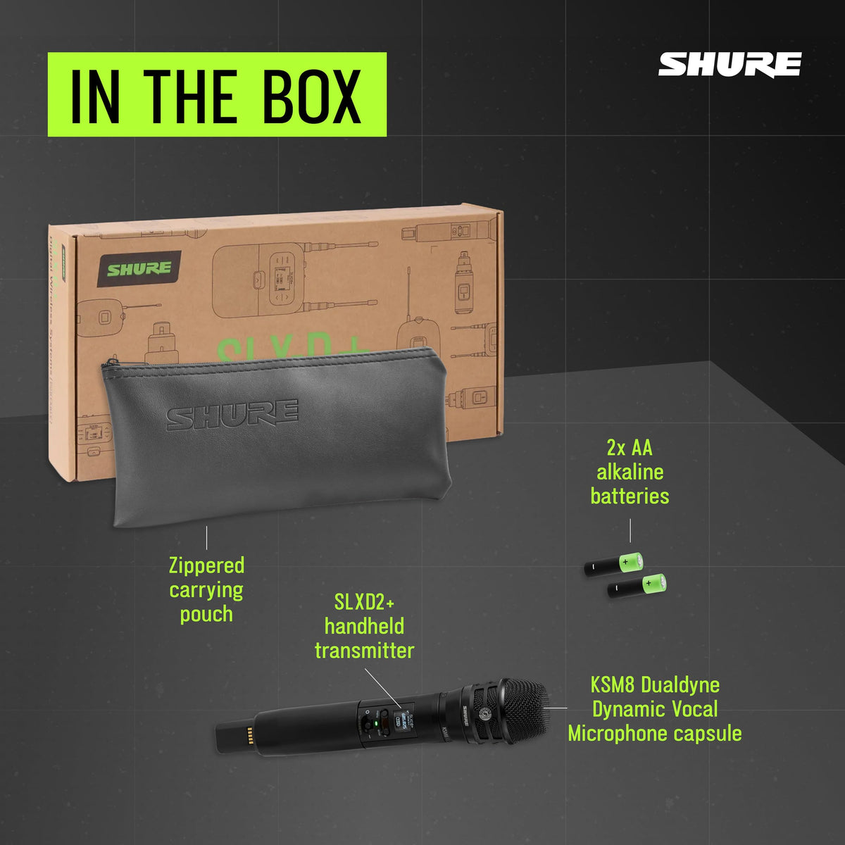 Shure SLXD2+/K8B G57 Wireless Handheld Transmitter