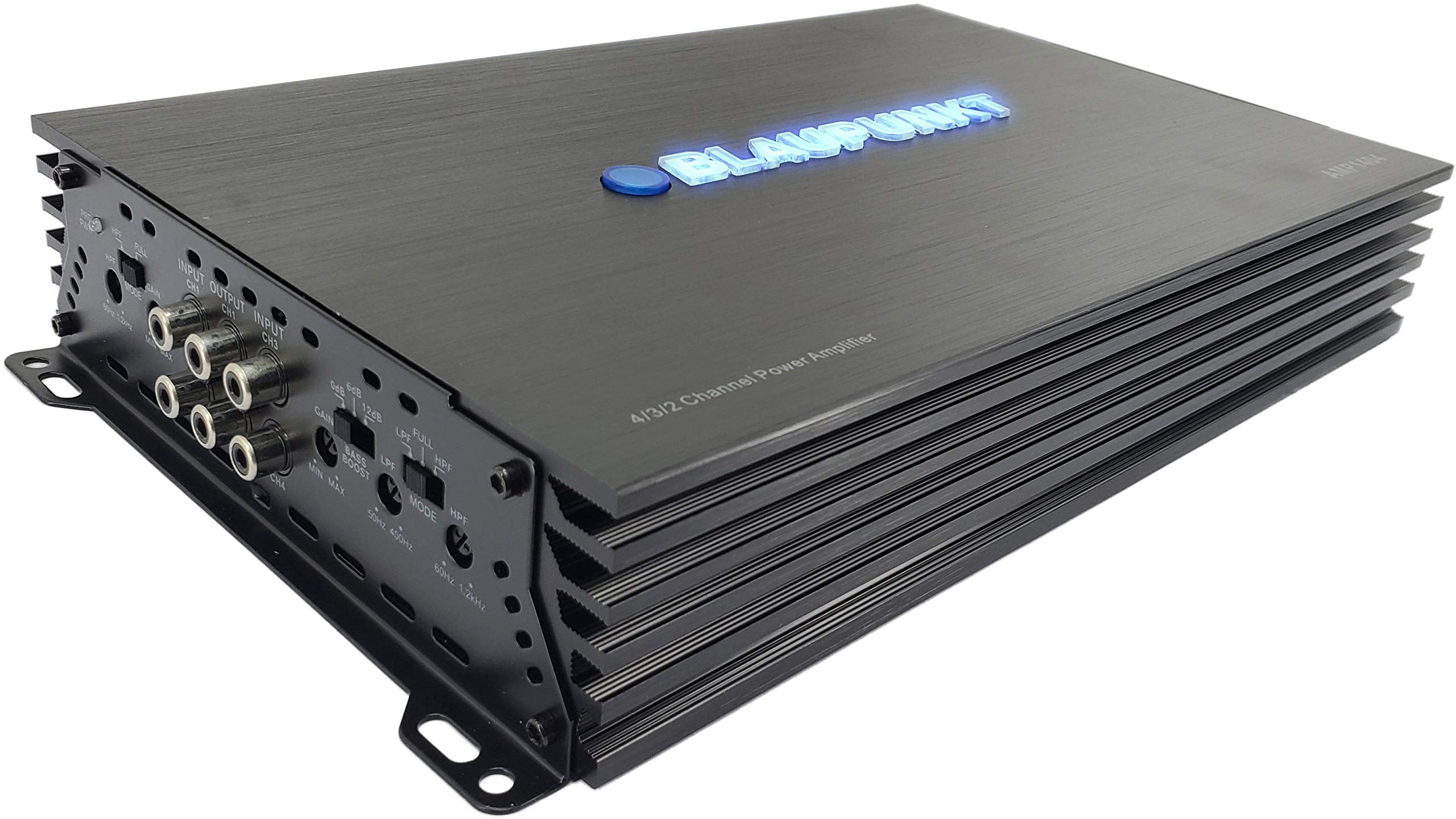 Blaupunkt AMP1404 Car Audio 4-Channel Amp Amplifier 1500 Watts Max Peak Power with Gravity Magnet Phone Holder Bundle
