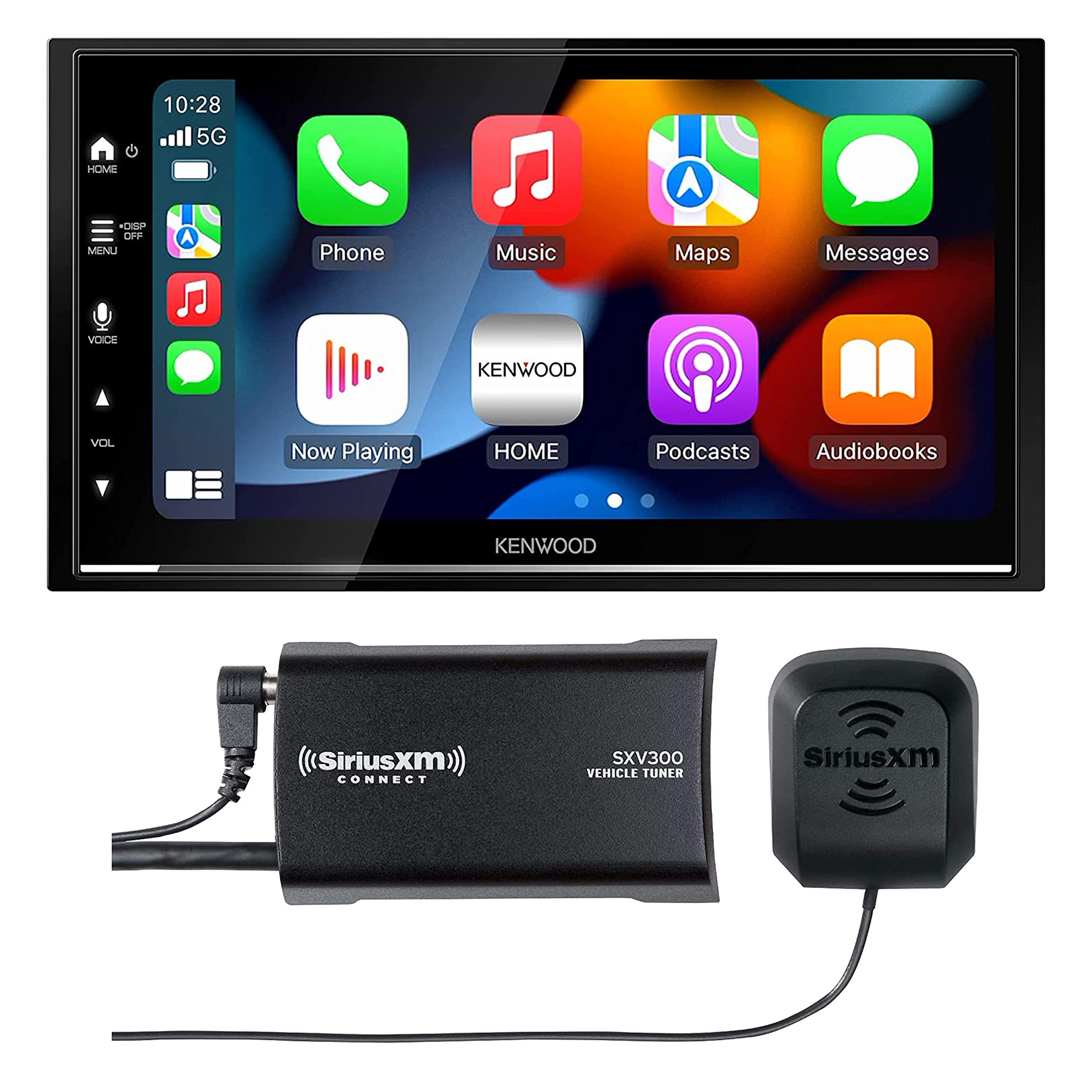KENWOOD DMX8709S 6.8-Inch Capacitive Touch Screen, Car Stereo | Plus SiriusXM SXV300V1 Satellite Radio Vehicle Tuner