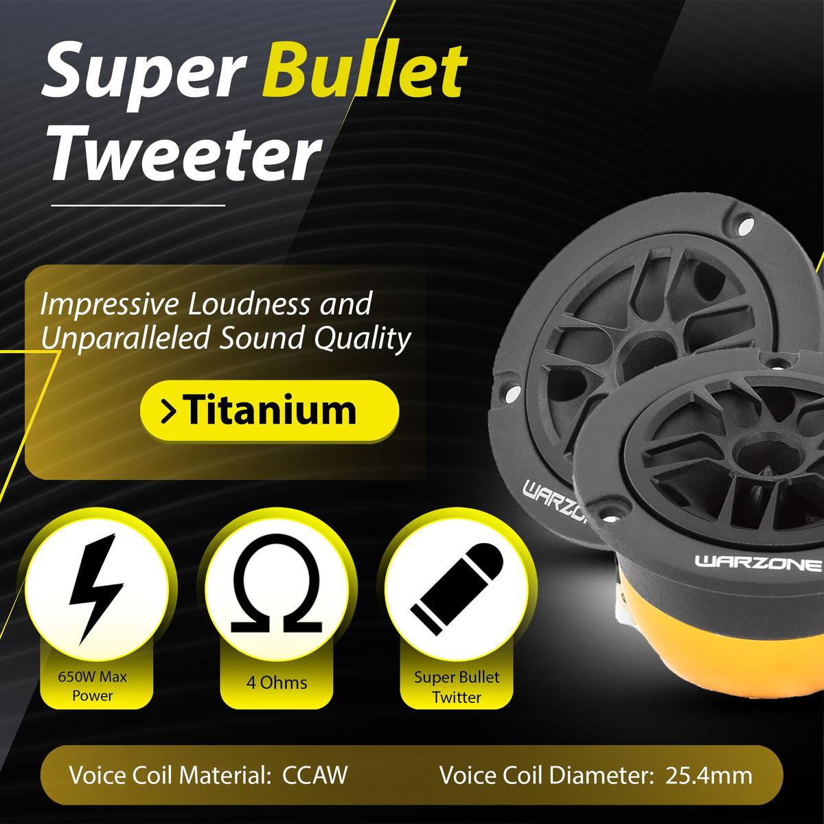 WARZONE WZ30TW 2.94-Inch Super Tweeter Speakers