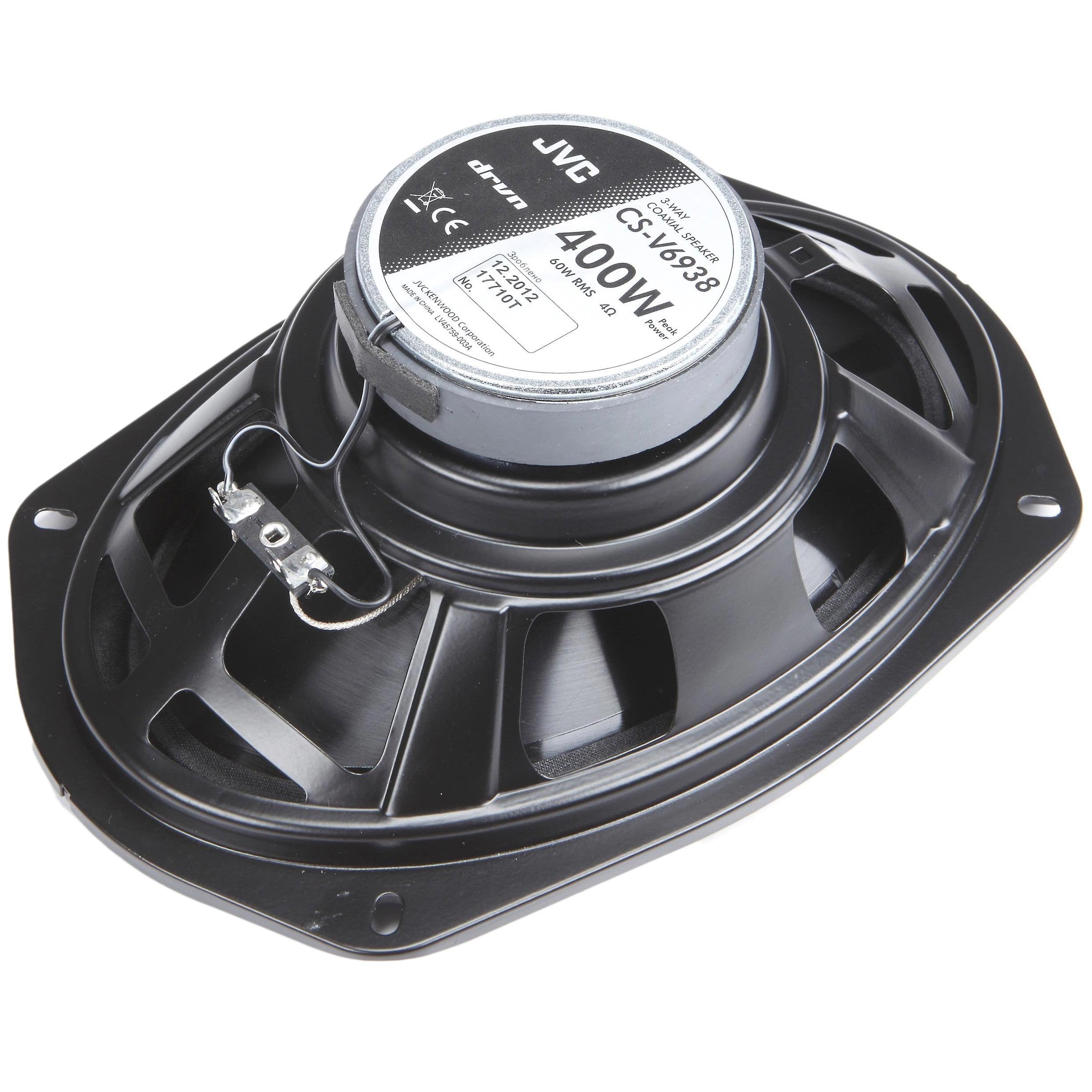 JVC CSV6938 6-Inch x 9-Inch 3-Way Coaxial Speakers 400W Peak (Pair)