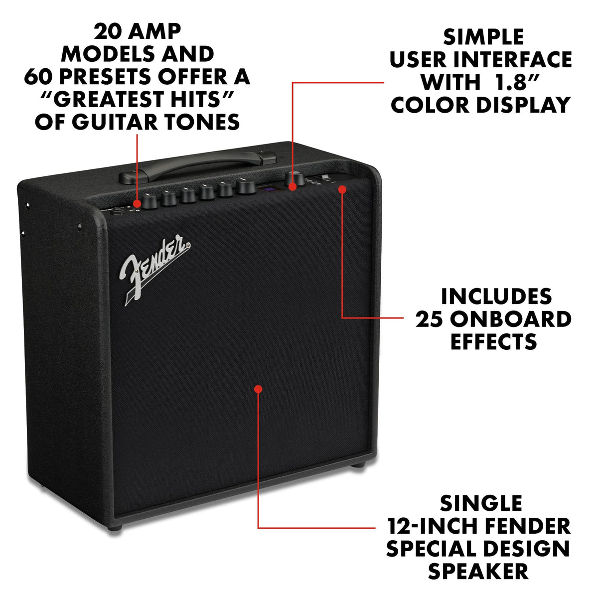 Fender MUSTANG LT50 50W 12" Guitar Amplifier